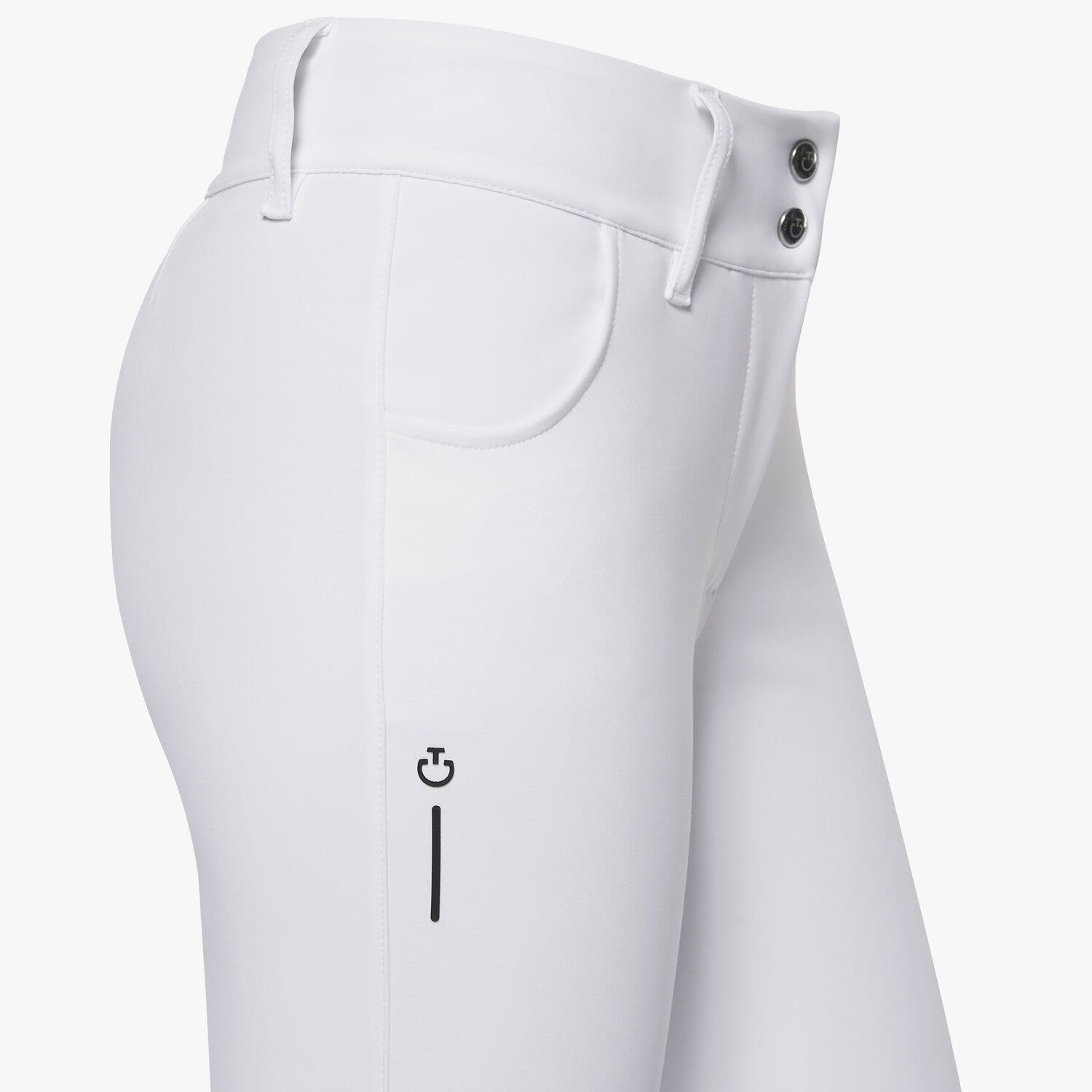 Cavalleria Toscana Women's high rise REVOLUTION breeches WHITE-4