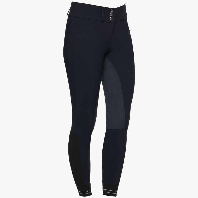 Cavalleria Toscana Women's Full Suede Seat Riding Breeches NAVY-1