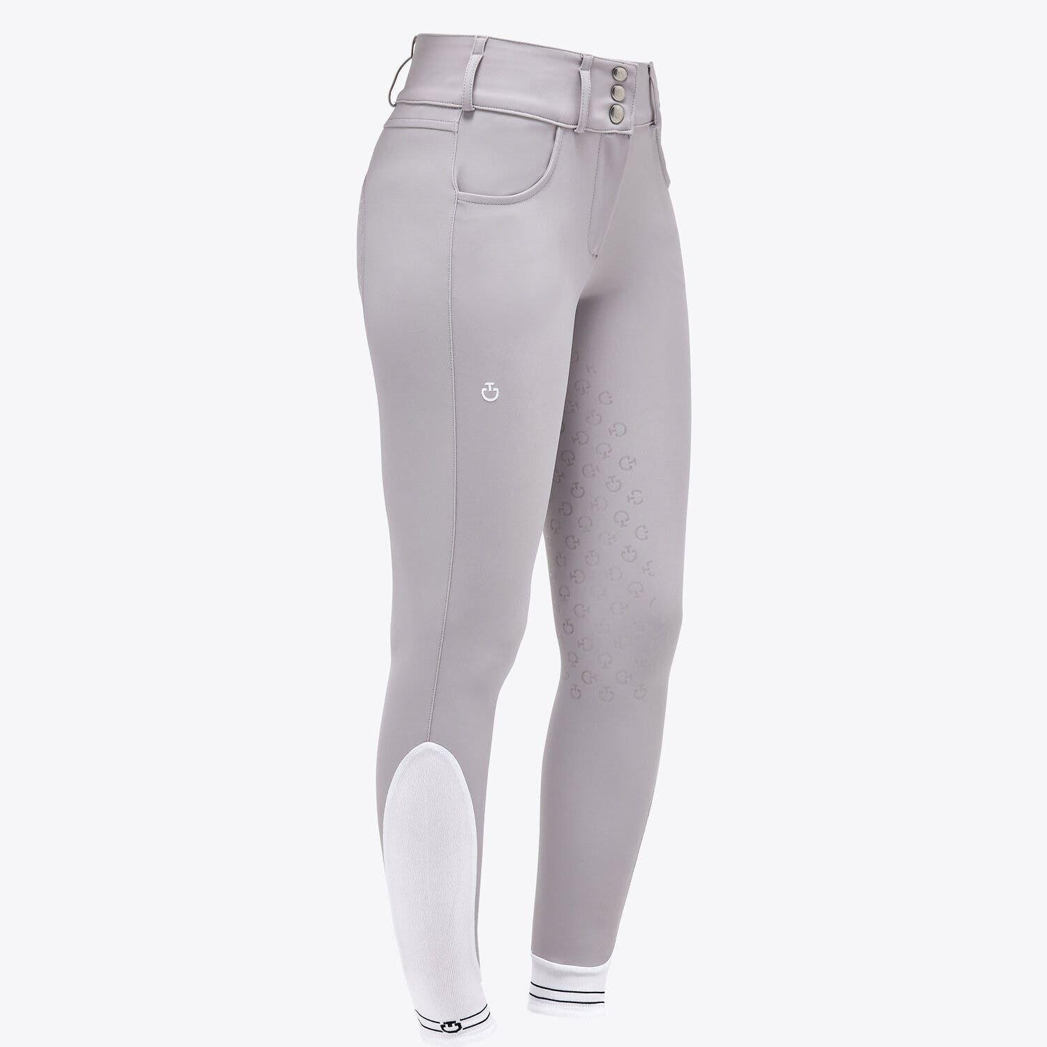 Cavalleria Toscana Cavalleria Toscana Women's full grip dressage breeches LIGHT GREY-1