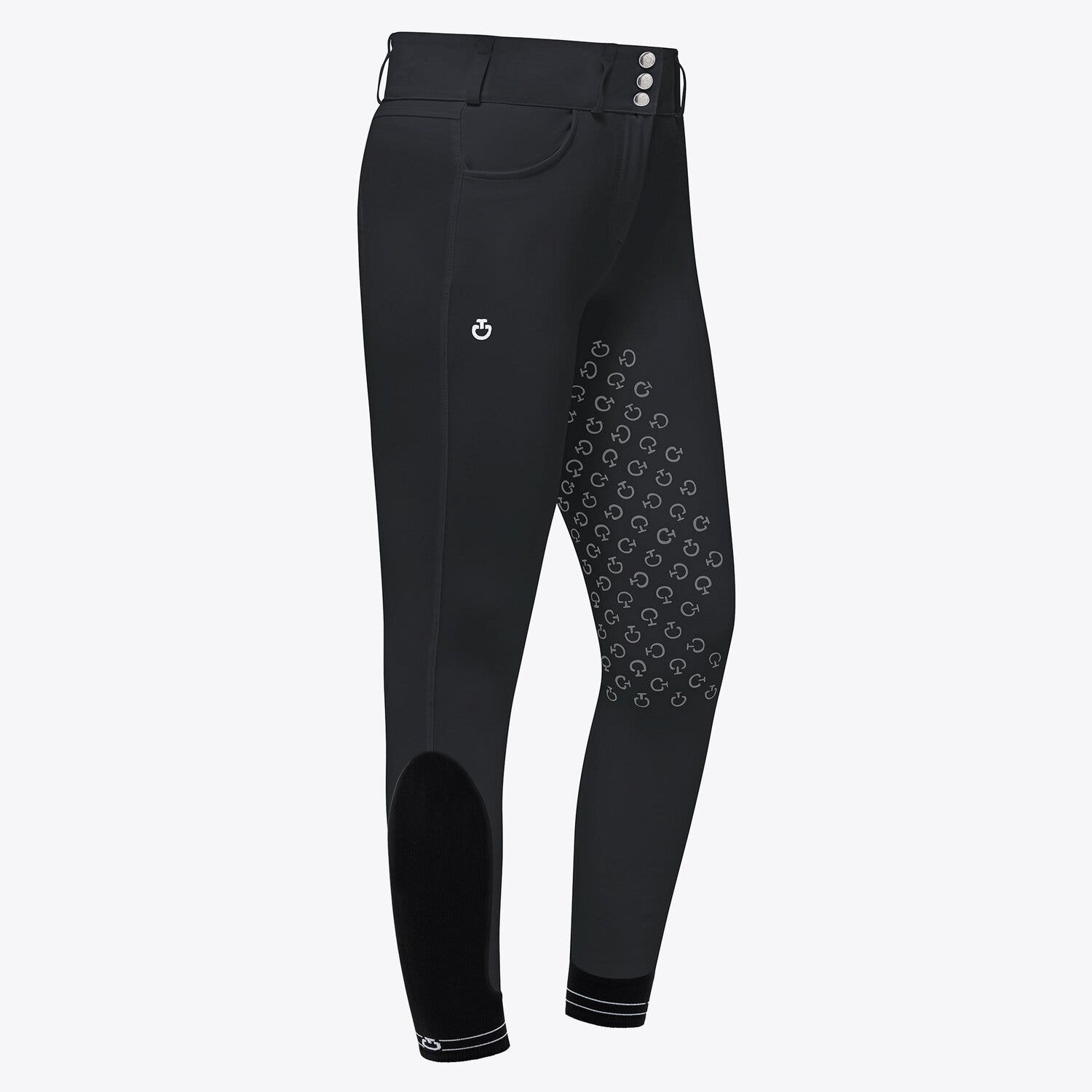 Cavalleria Toscana Women`s high waist dressage breeches BLACK-1