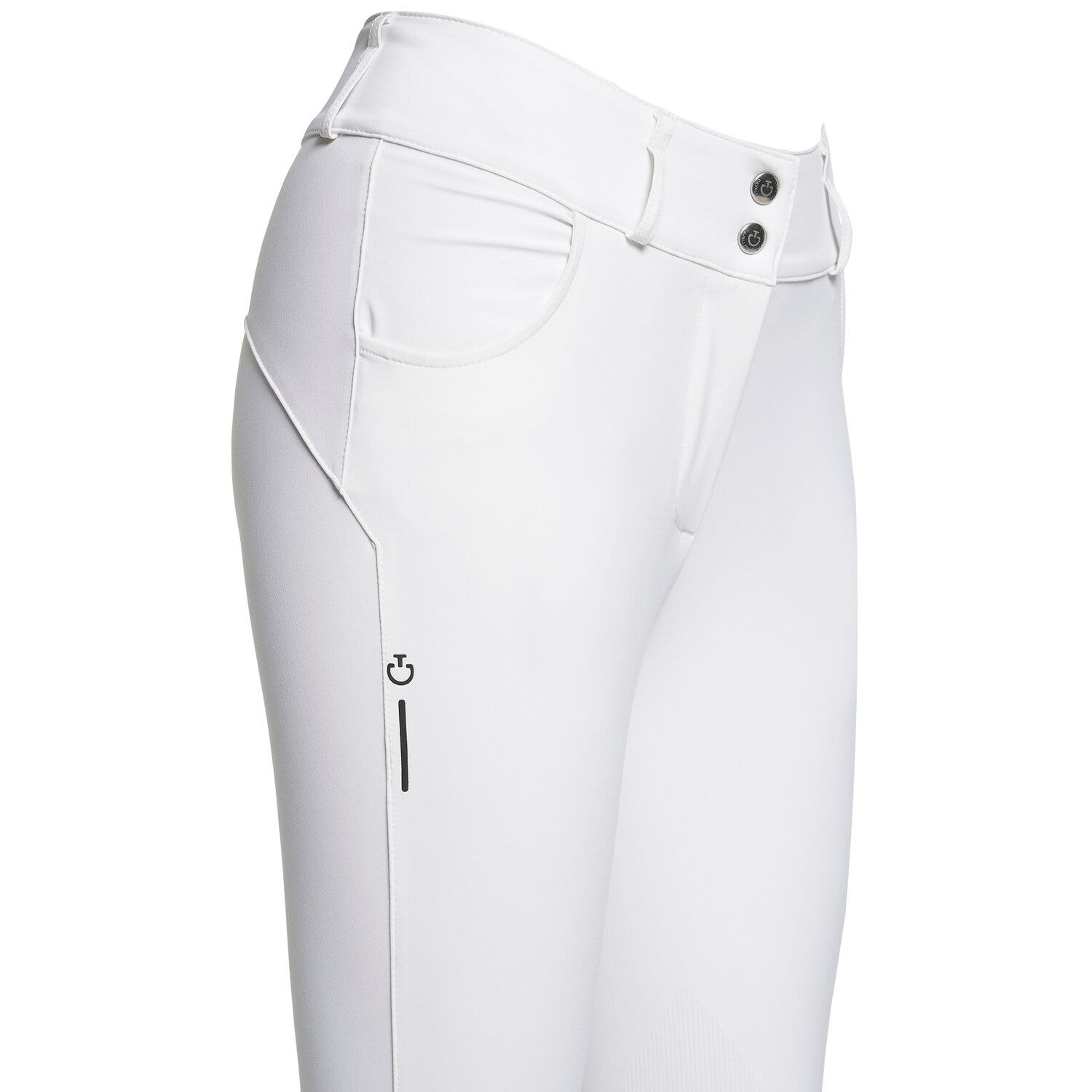 Cavalleria Toscana Women's RS breeches high waist WHITE-5
