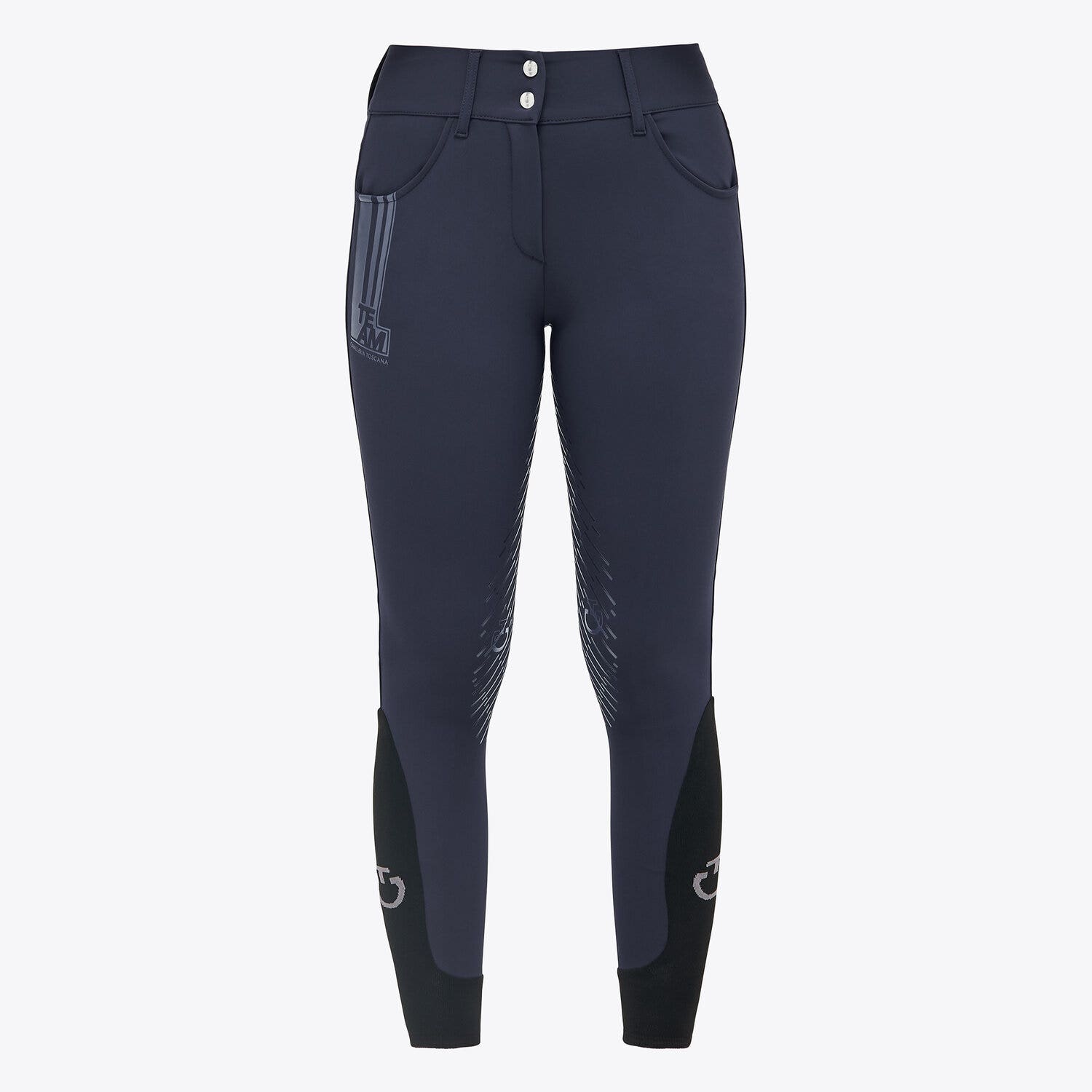 Cavalleria Toscana CT Team Raceway High Waist Full Grip Breeches SMOKEY BLUE-1