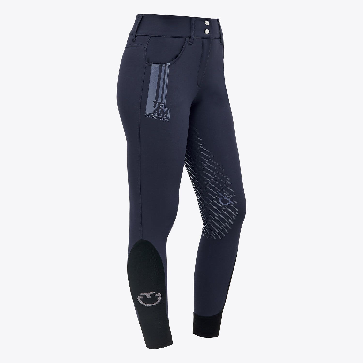 Cavalleria Toscana CT Team Raceway High Waist Full Grip Breeches SMOKEY BLUE-2