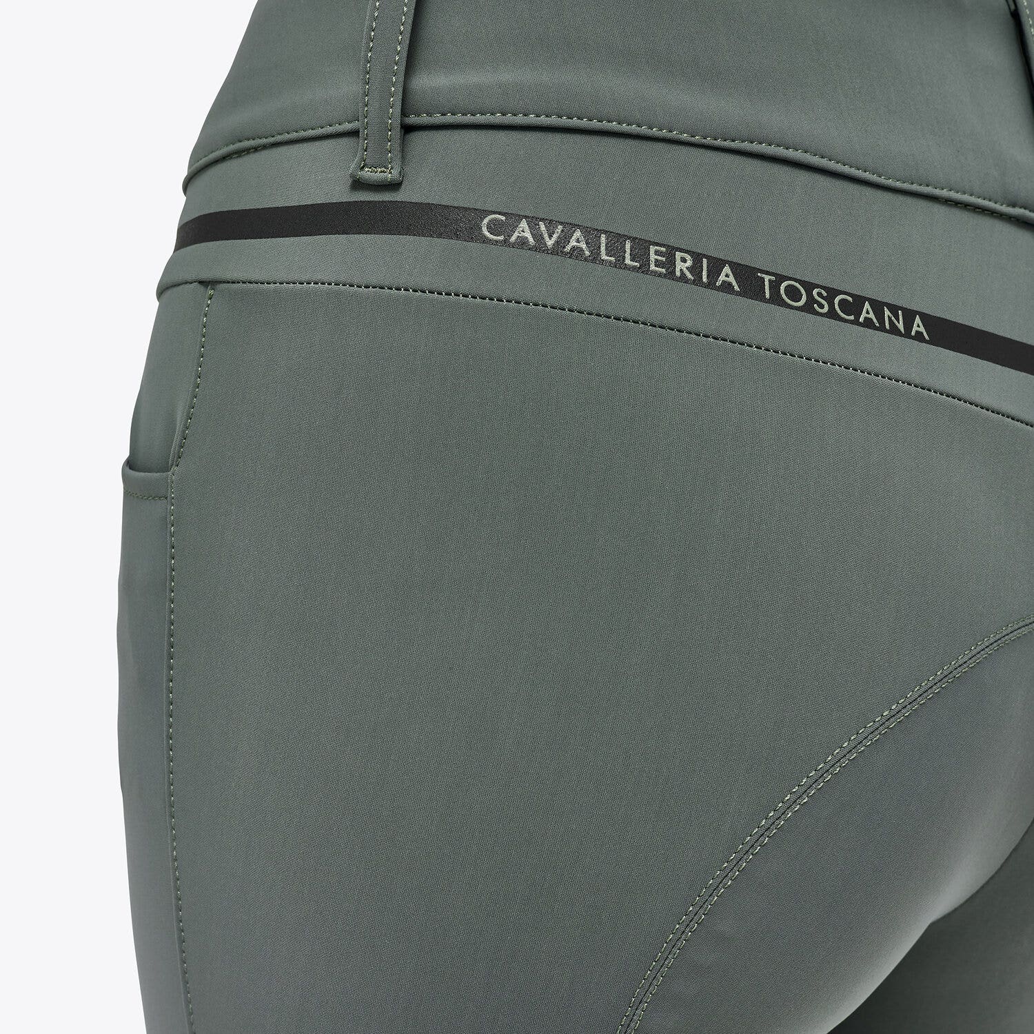 Cavalleria Toscana Women's trousers in technical fabric FOLIAGE GREEN-5