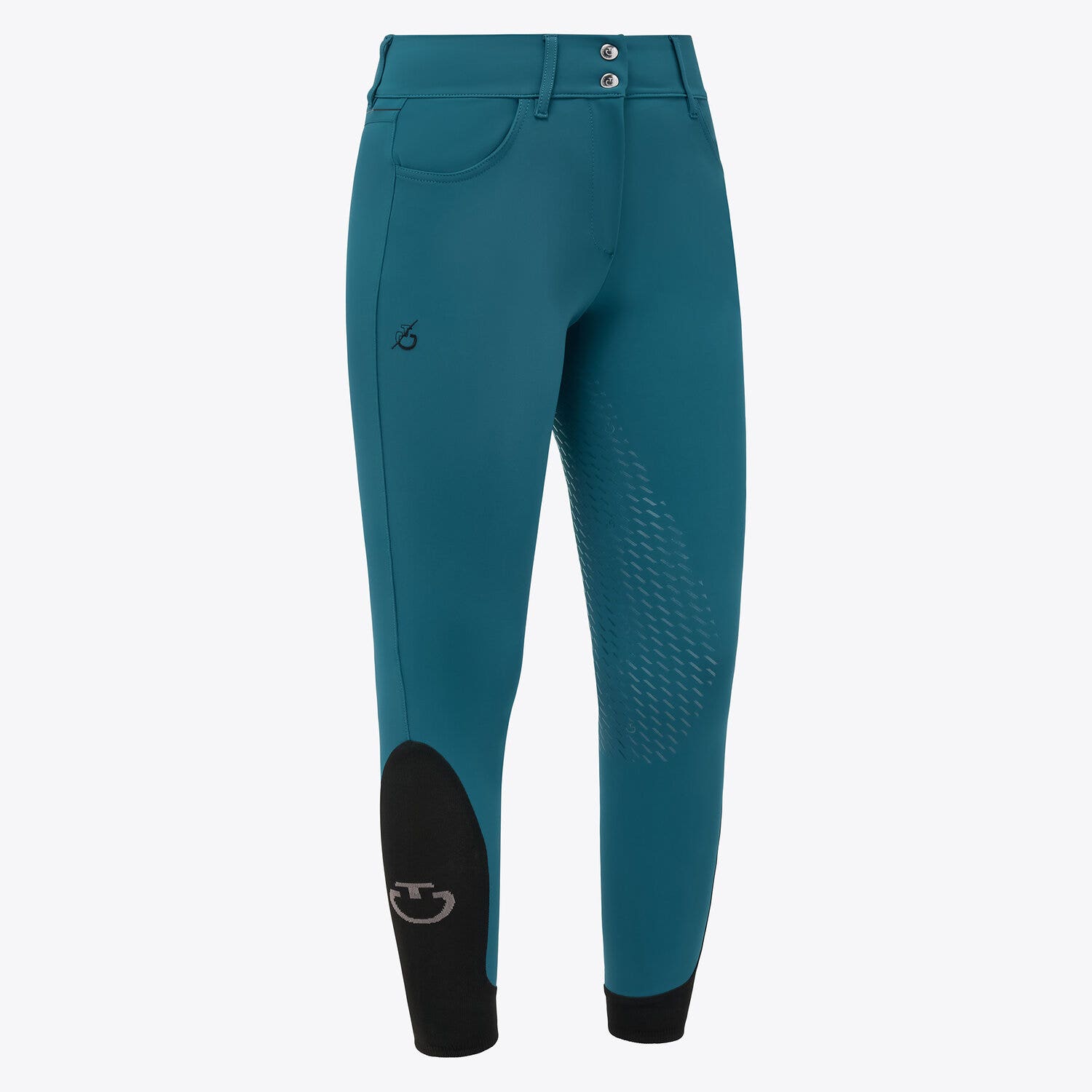 Cavalleria Toscana Women’s high-rise breeches DEEP SEA BLUE-1