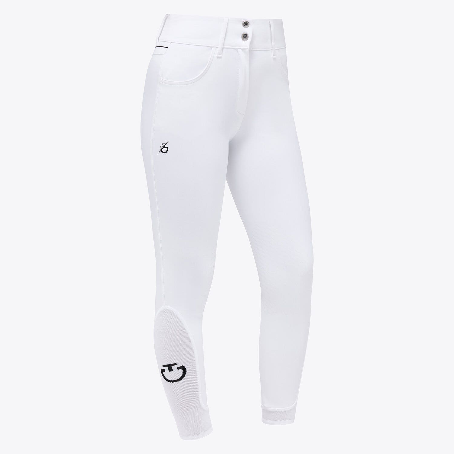 Cavalleria Toscana Women’s high-rise breeches WHITE-1