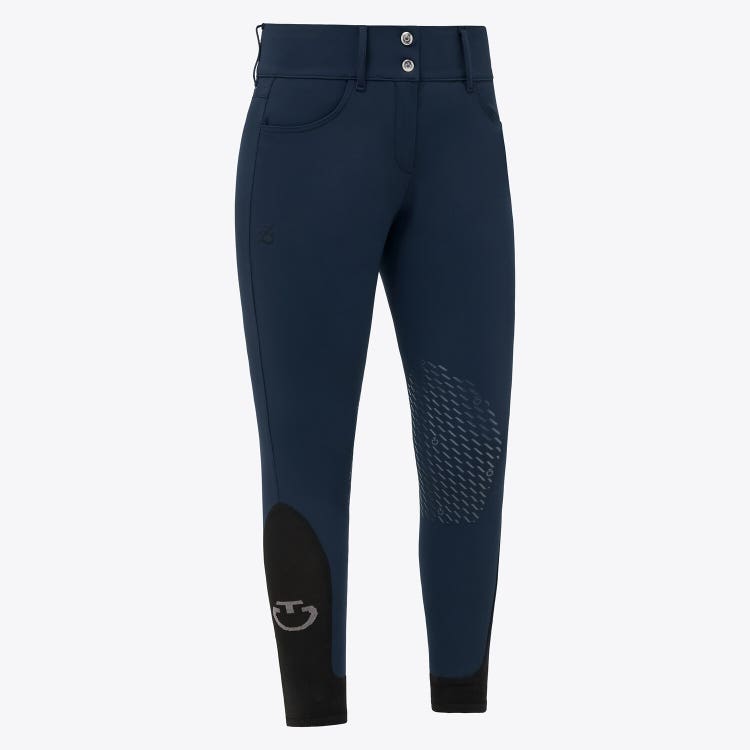 Cavalleria Toscana Pantaloni donna a vita alta OCEAN BLUE-1