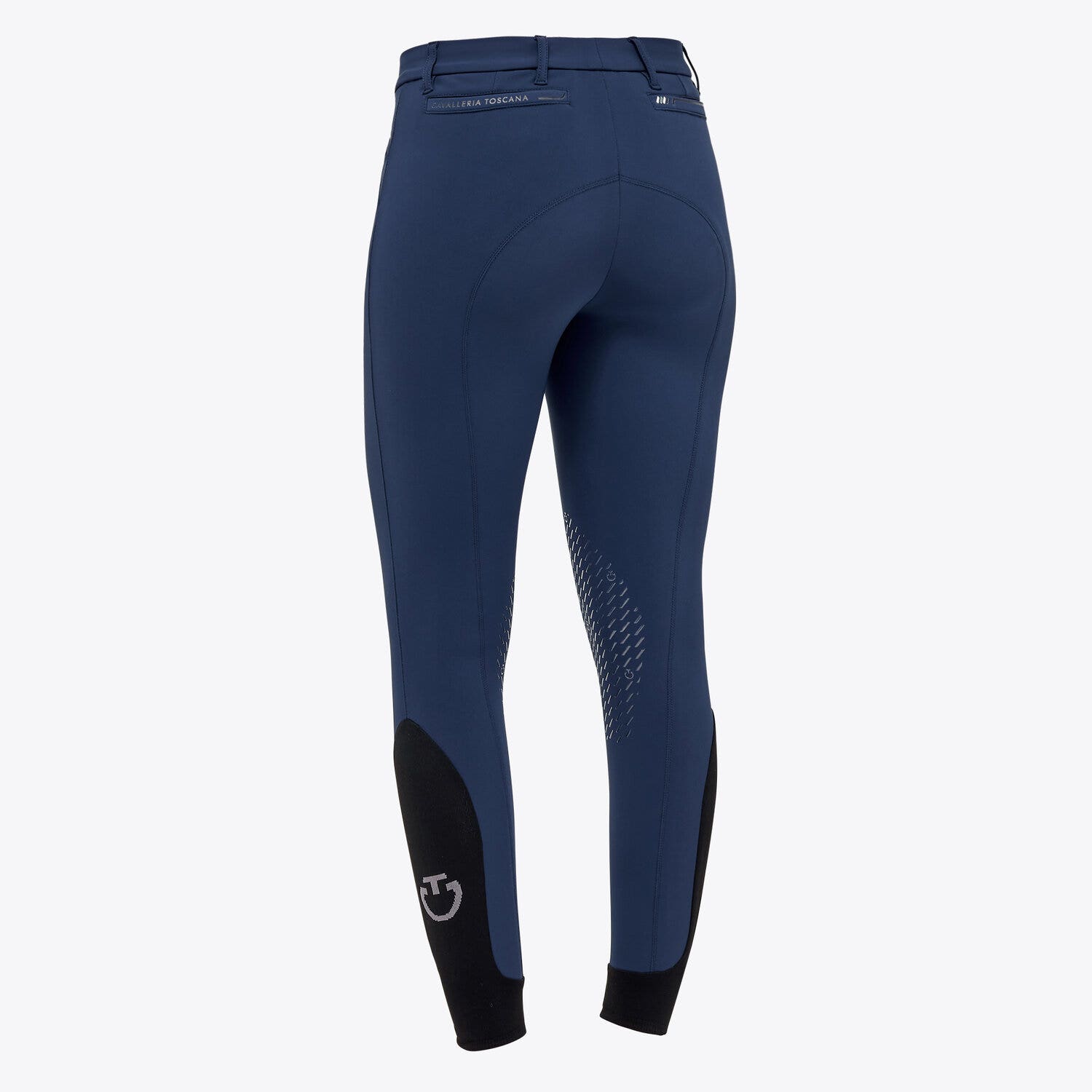 Cavalleria Toscana Women’s breeches with silicone grip OCEAN BLUE-3