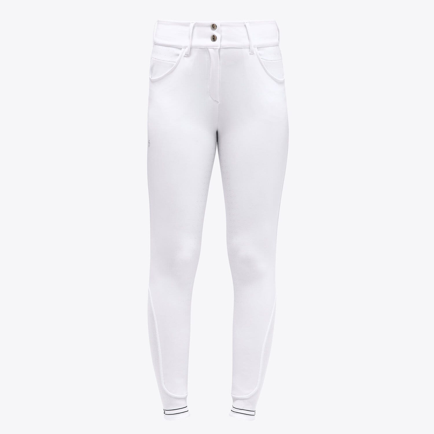 Cavalleria Toscana Women's Full Grip Riding Breeches WHITE-1