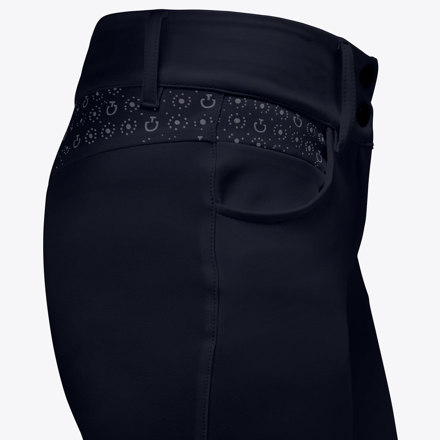 Cavalleria Toscana Women's Full Grip Riding Breeches NAVY-4