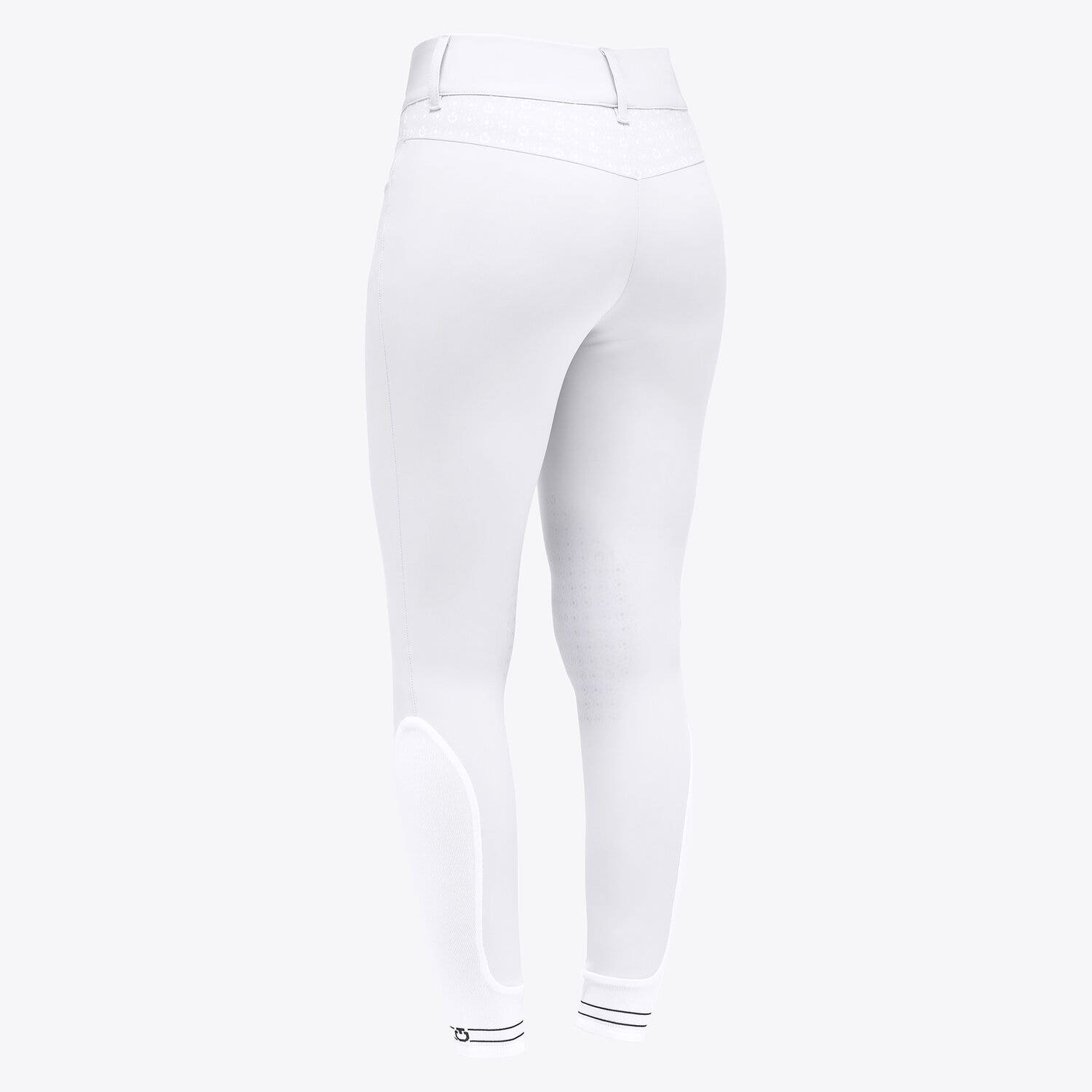 Cavalleria Toscana CT Motif Print Jumping Riding Breeches WHITE-2