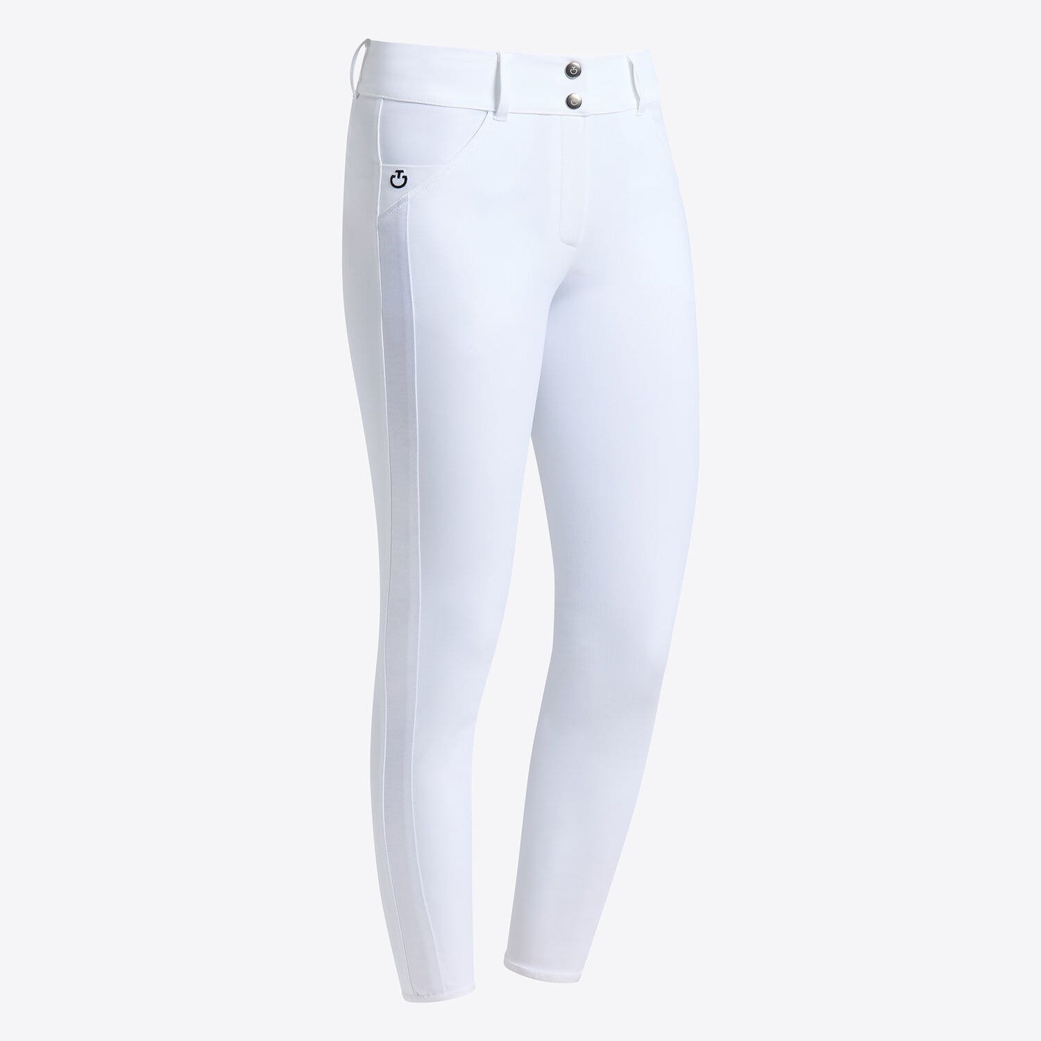 Cavalleria Toscana Women's knee grip breeches WHITE-1