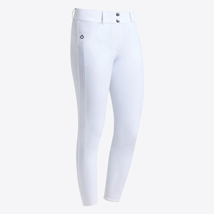 Cavalleria Toscana Pantaloni da donna grip al ginocchio WHITE-1
