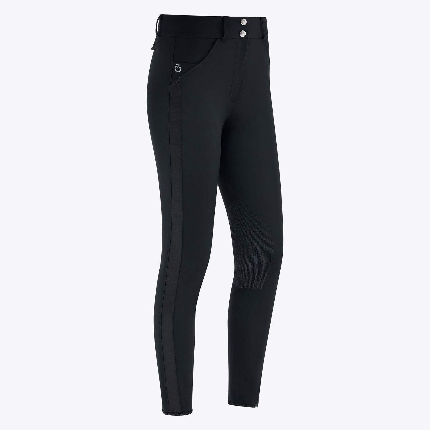 Cavalleria Toscana Women's knee grip breeches BLACK-1