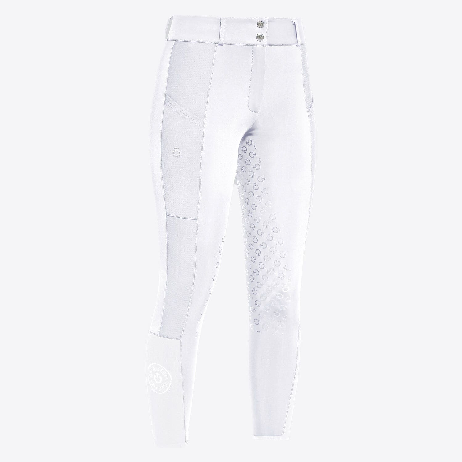 Cavalleria Toscana Women's full grip dressage breeches WHITE-1