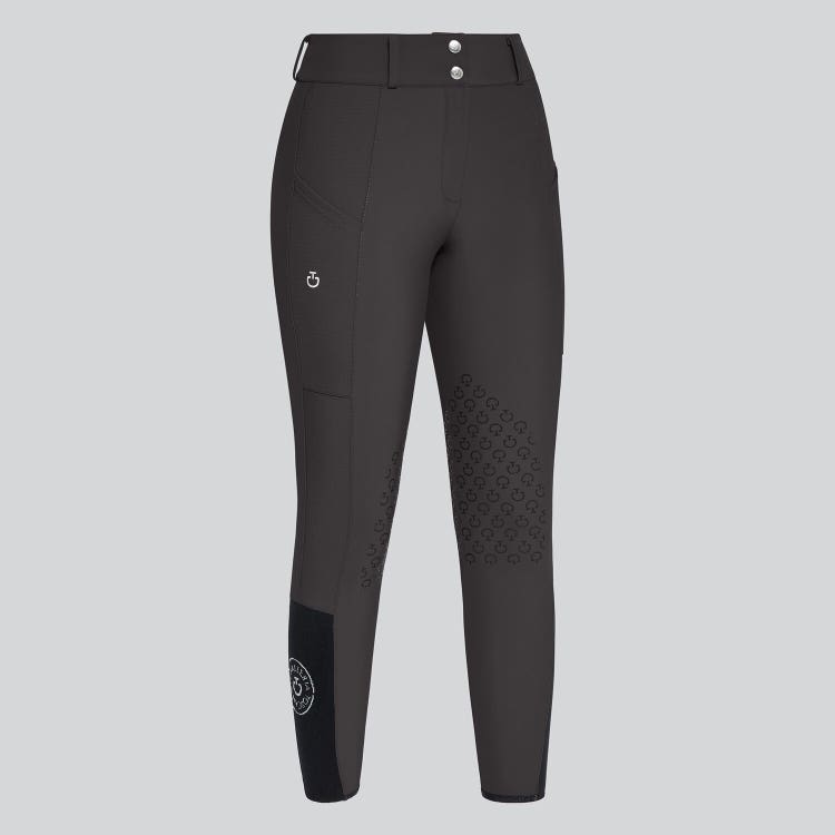 Cavalleria Toscana Pantaloni da donna jumping grip al ginocchio BLACK-1