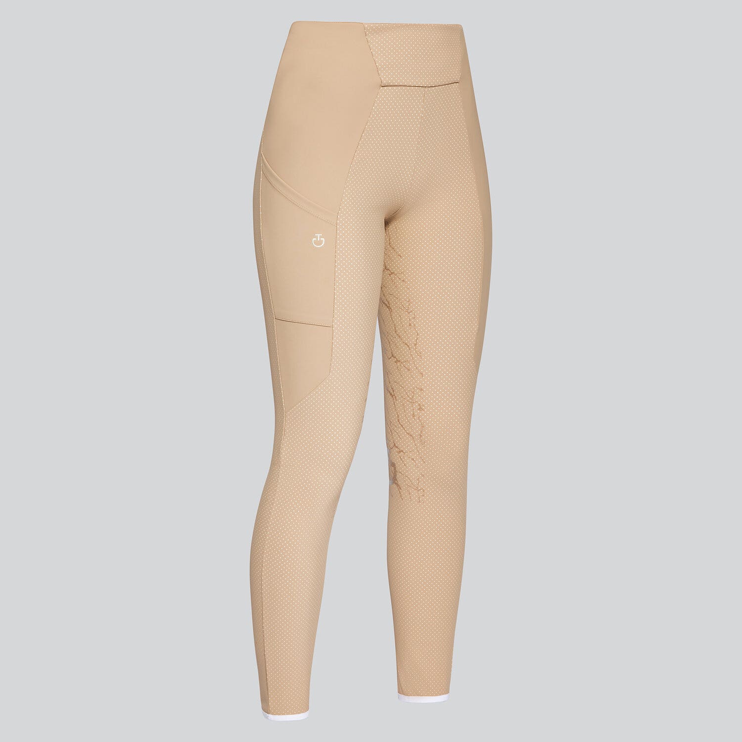 Cavalleria Toscana Women's full grip leggings BEIGE-1
