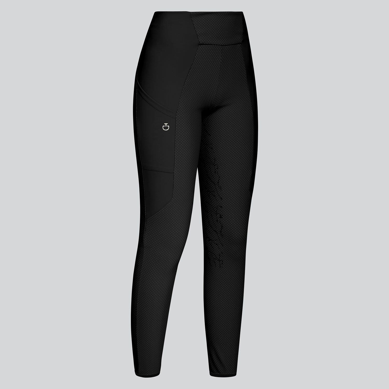 Cavalleria Toscana Women's full grip leggings BLACK-1