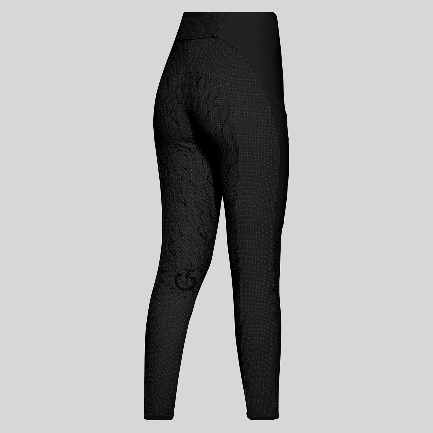 Cavalleria Toscana Women's full grip leggings BLACK-2