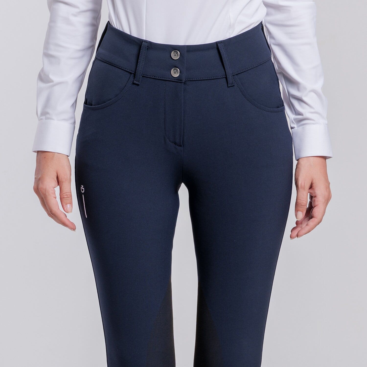 Cavalleria Toscana Women’s Revolution knee grip breeches NAVY-3