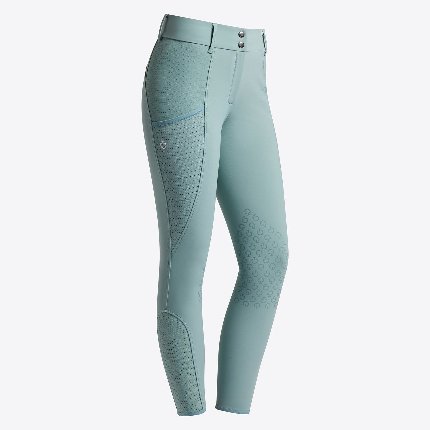 Cavalleria Toscana Cavalleria Toscana Women's Jumping knee grip Breeches LIGHT TEAL GREEN-1