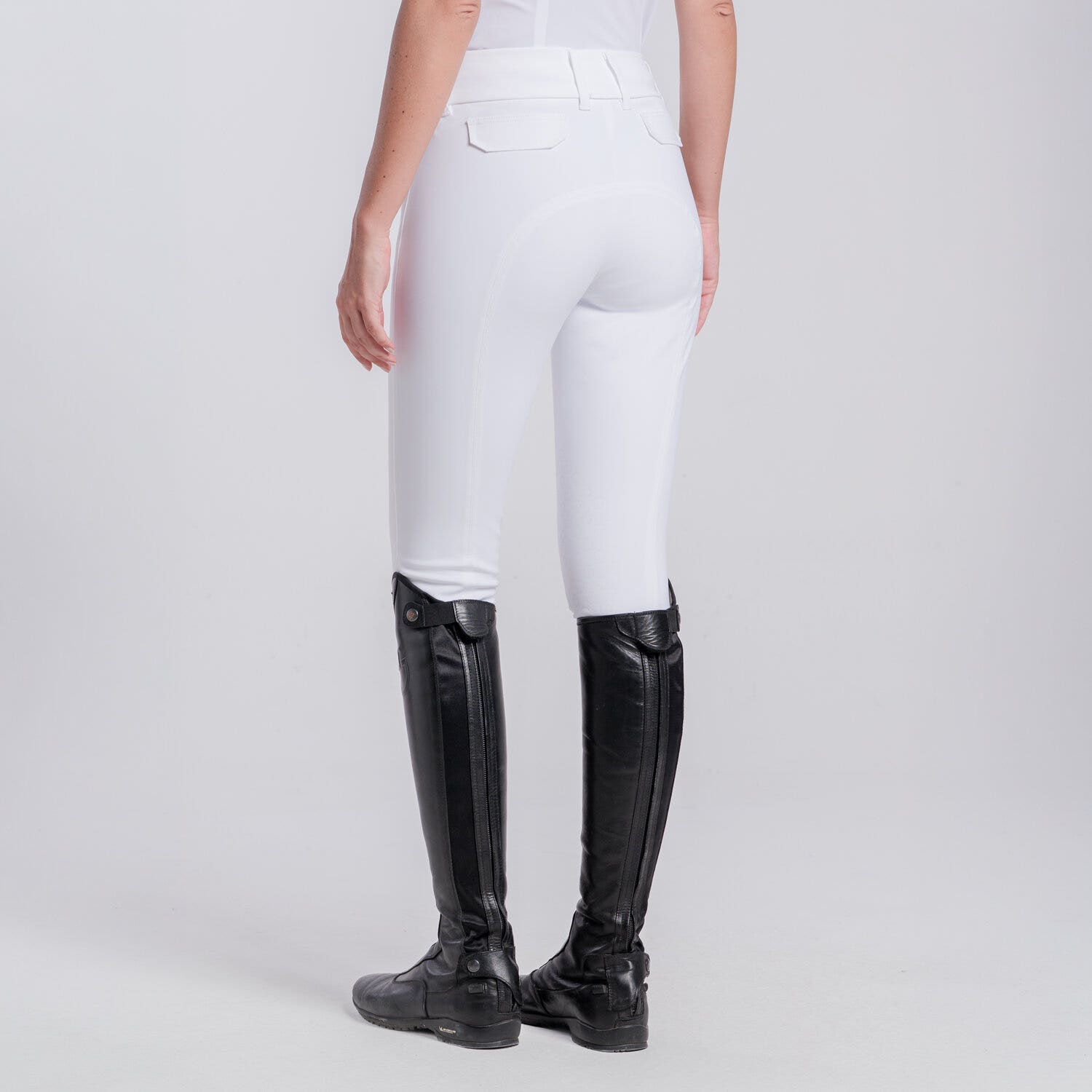 Cavalleria Toscana PANTALONI CON TASCHE POSTERIORI DA DONNA WHITE-2
