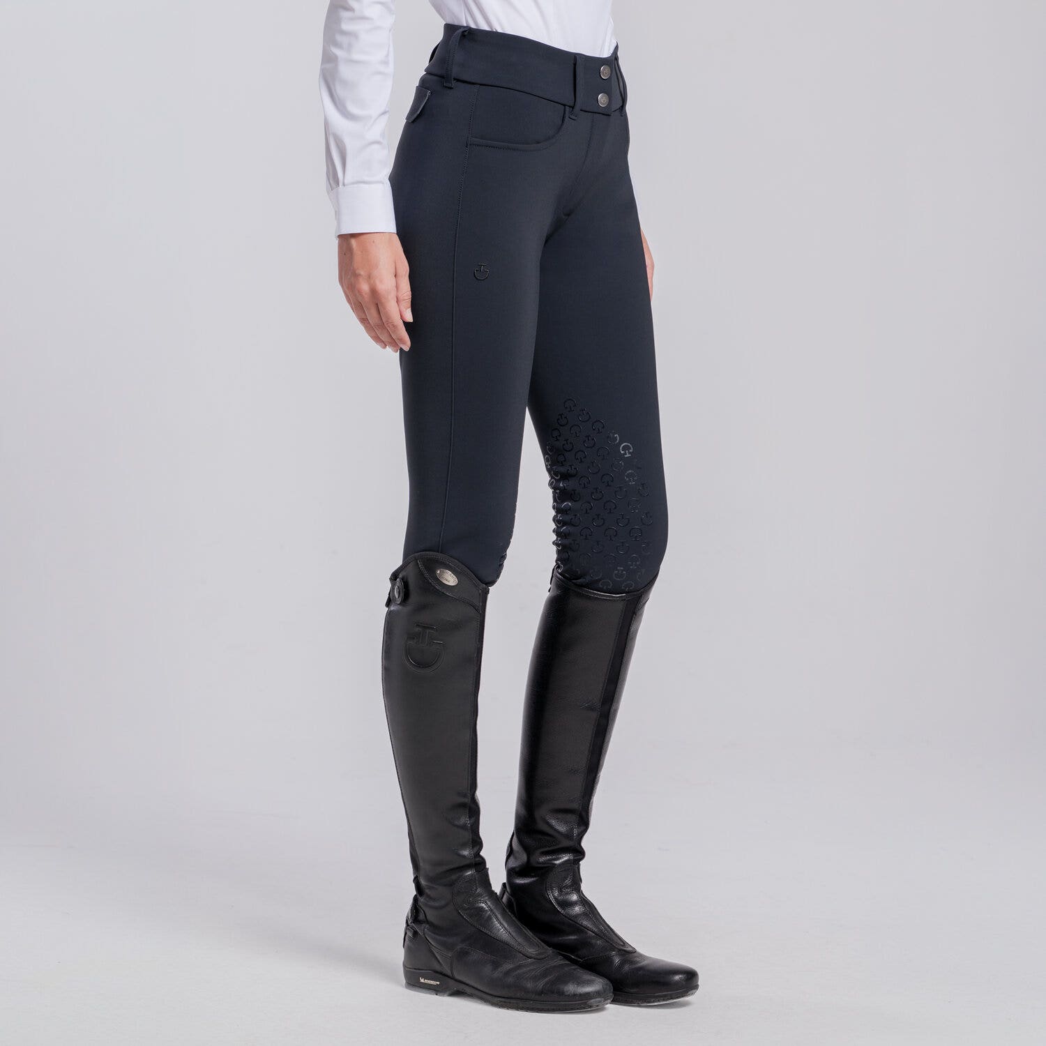 Cavalleria Toscana PANTALONI CON TASCHE POSTERIORI DA DONNA NAVY-1