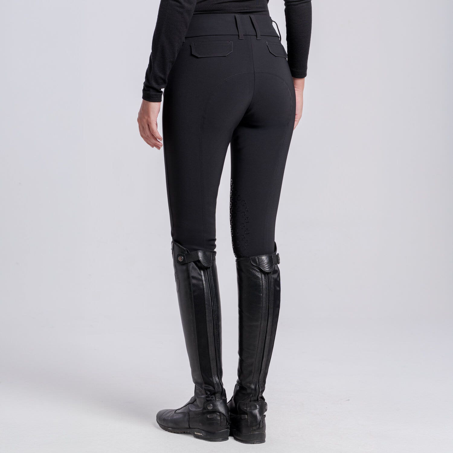 Cavalleria Toscana PANTALONI CON TASCHE POSTERIORI DA DONNA BLACK-2