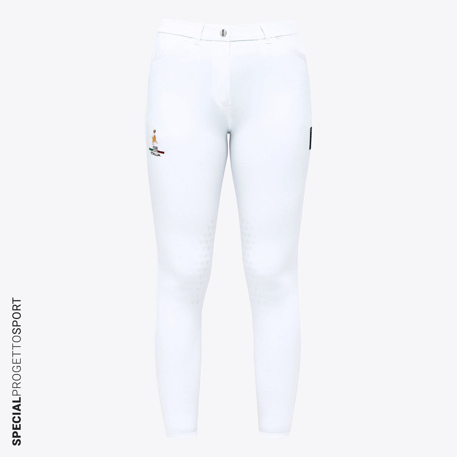 Cavalleria Toscana Women's FISE knee grip breeches - SPECIAL PROGETTO SPORT WHITE-1