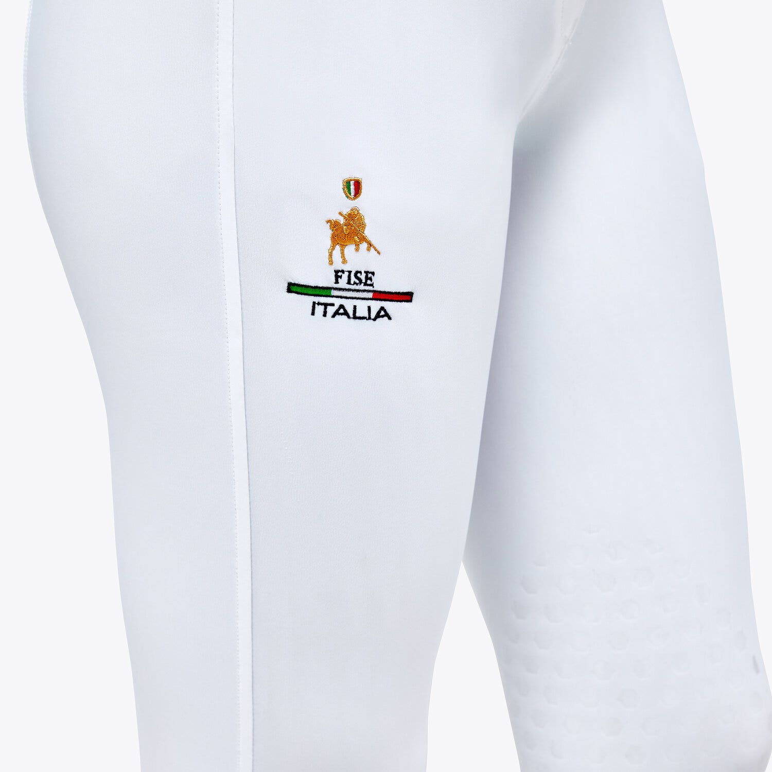 Cavalleria Toscana Women's FISE knee grip breeches - SPECIAL PROGETTO SPORT WHITE-4