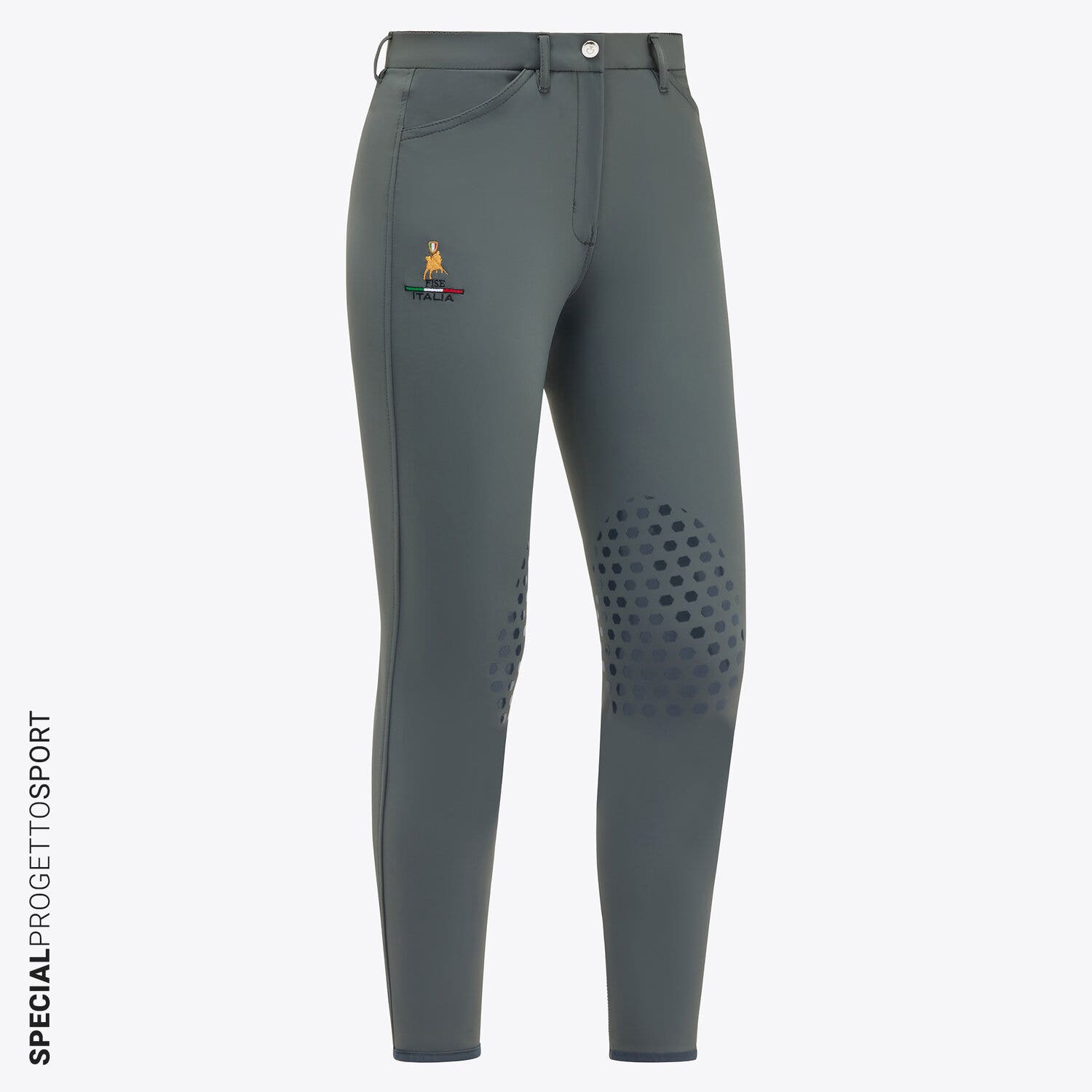 Cavalleria Toscana Women's FISE knee grip breeches CHARCOAL GREY-1