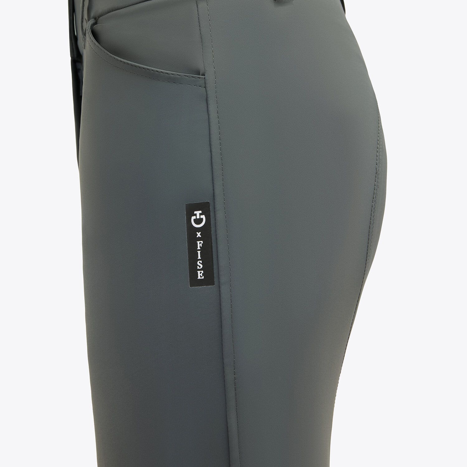 Cavalleria Toscana Women's FISE knee grip breeches CHARCOAL GREY-4