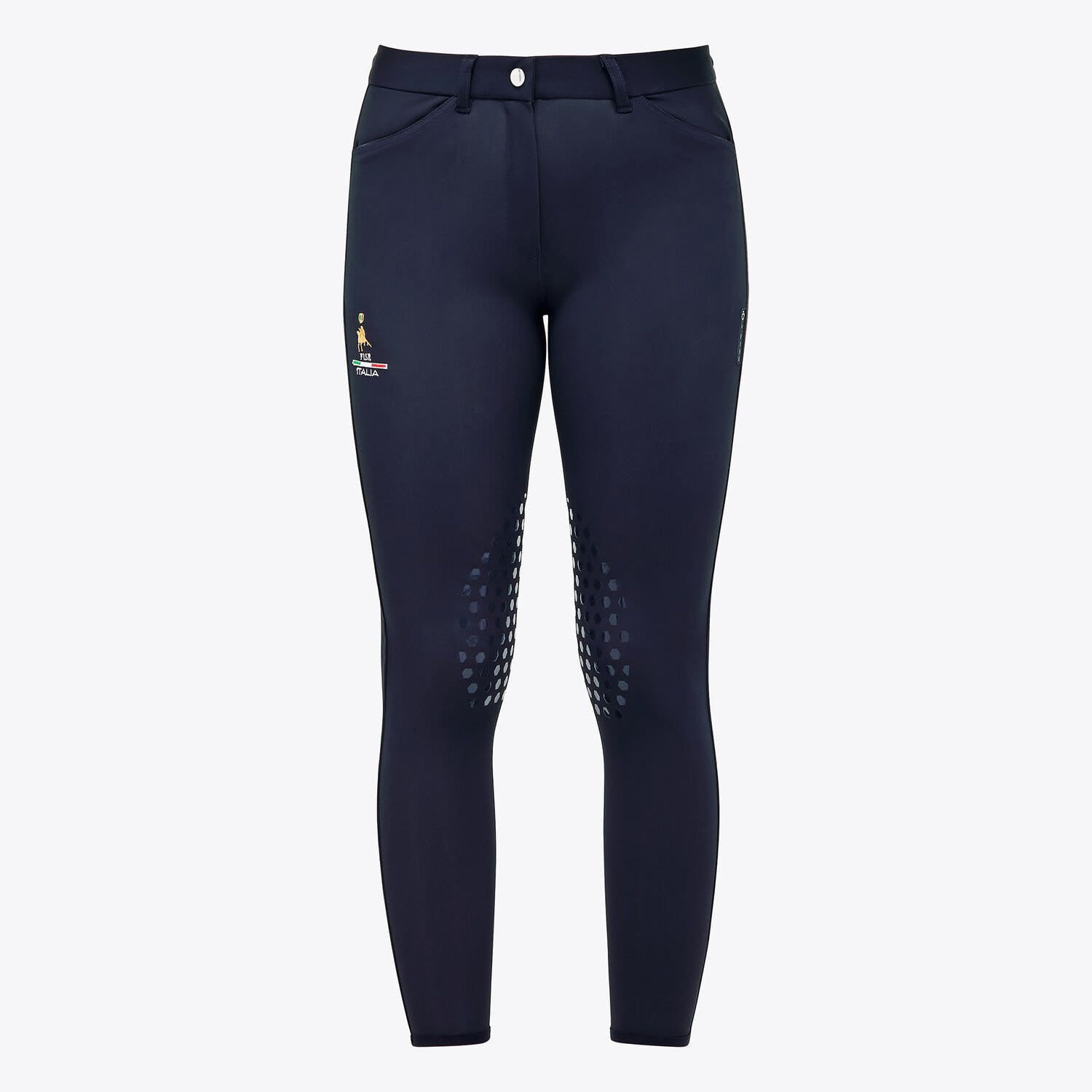 Cavalleria Toscana Women's FISE knee grip breeches NAVY-1