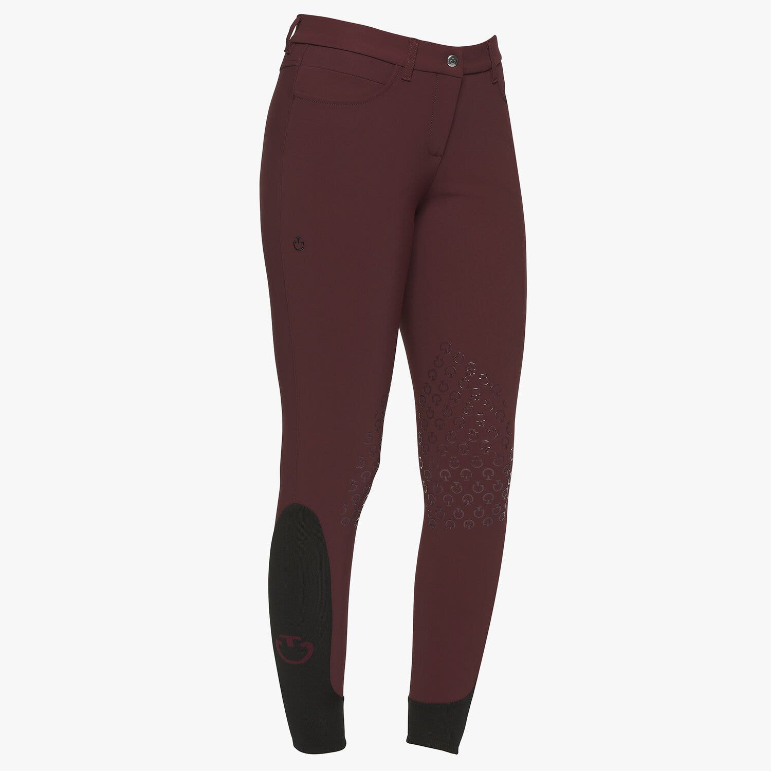 Cavalleria Toscana Women`s knee grip riding breeches BORDEAUX-1
