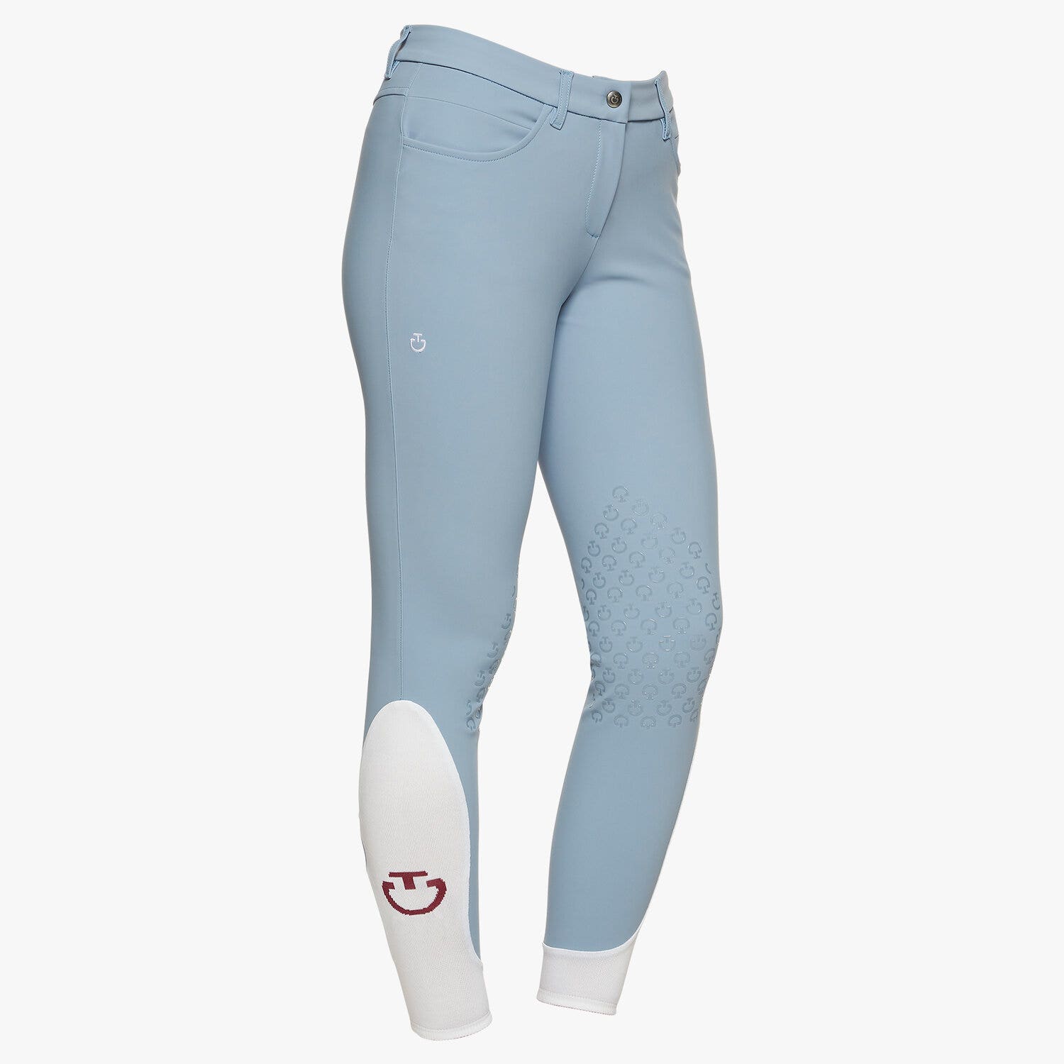 Cavalleria Toscana Women's knee grip riding breeches. Light blue-2