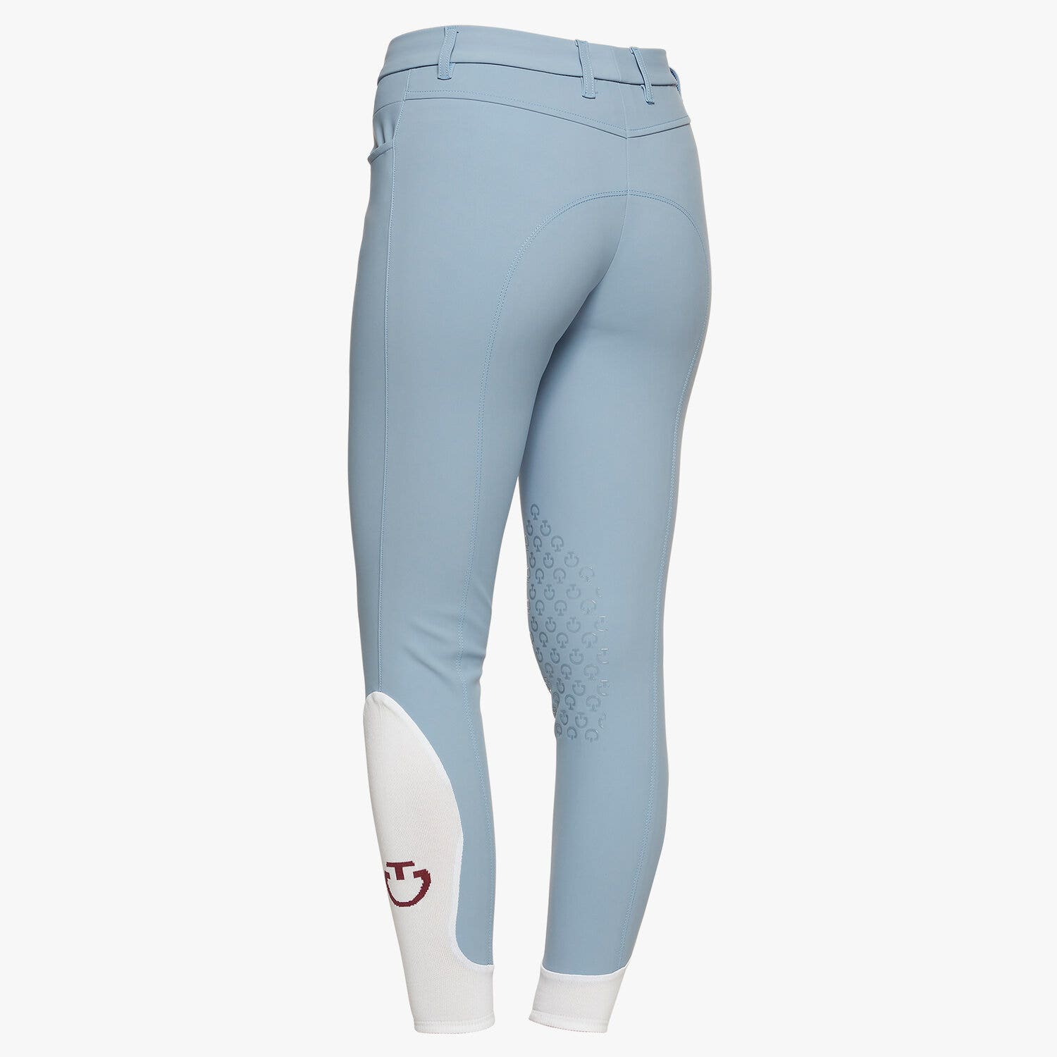 Cavalleria Toscana Women's knee grip riding breeches. Light blue-3