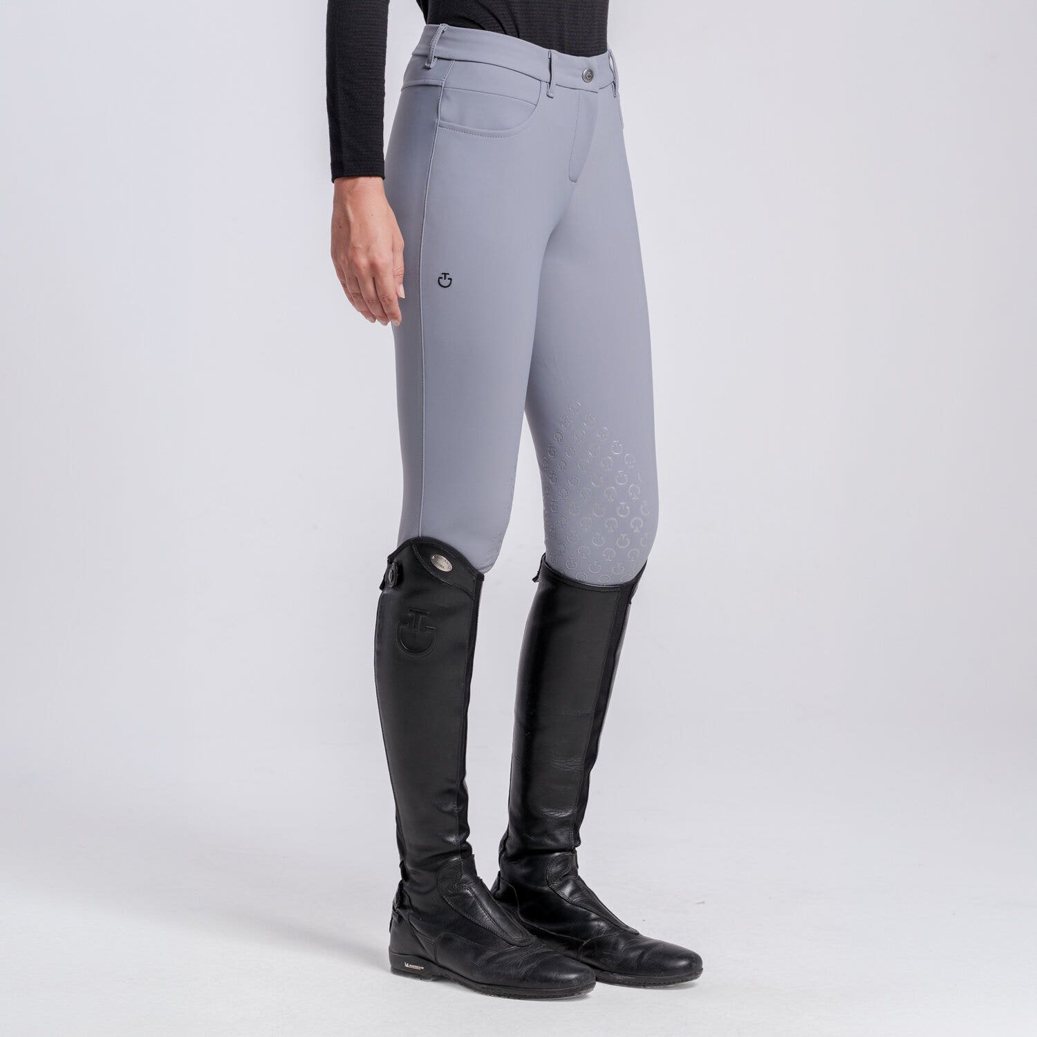Cavalleria Toscana Women’s knee grip breeches WINDWARD BLUE-1
