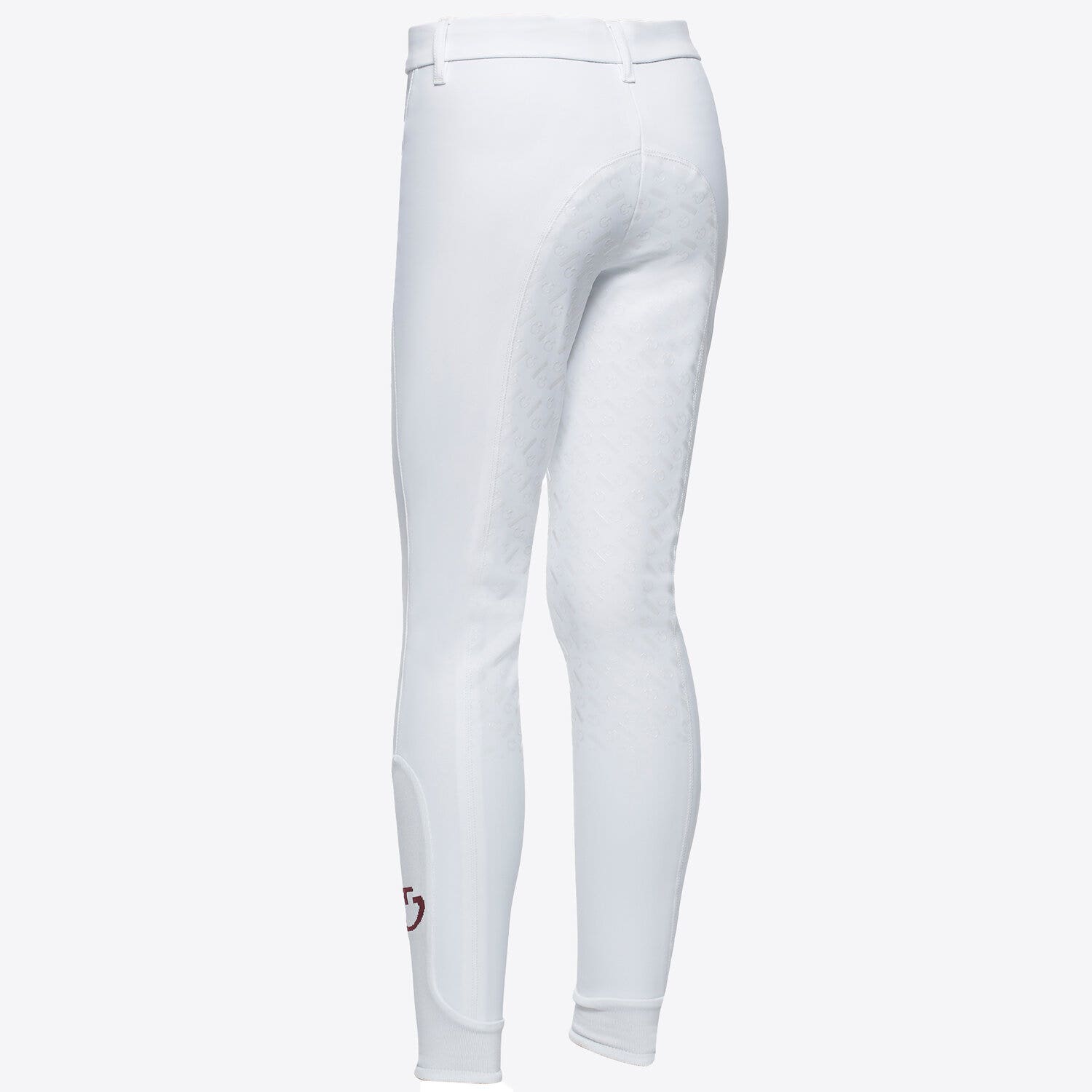 Cavalleria Toscana Kid`s full grip dressage breeches WHITE-2