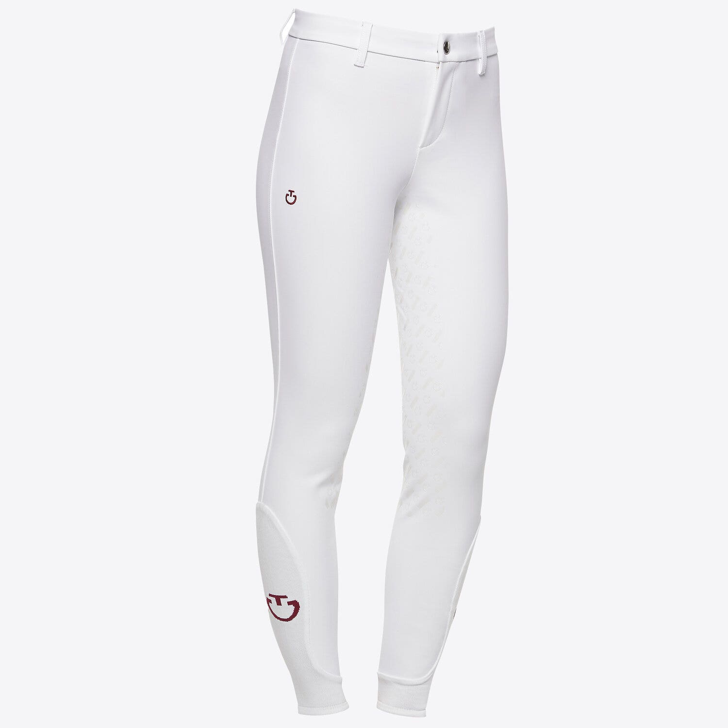 Cavalleria Toscana Kid`s full grip dressage breeches WHITE-3