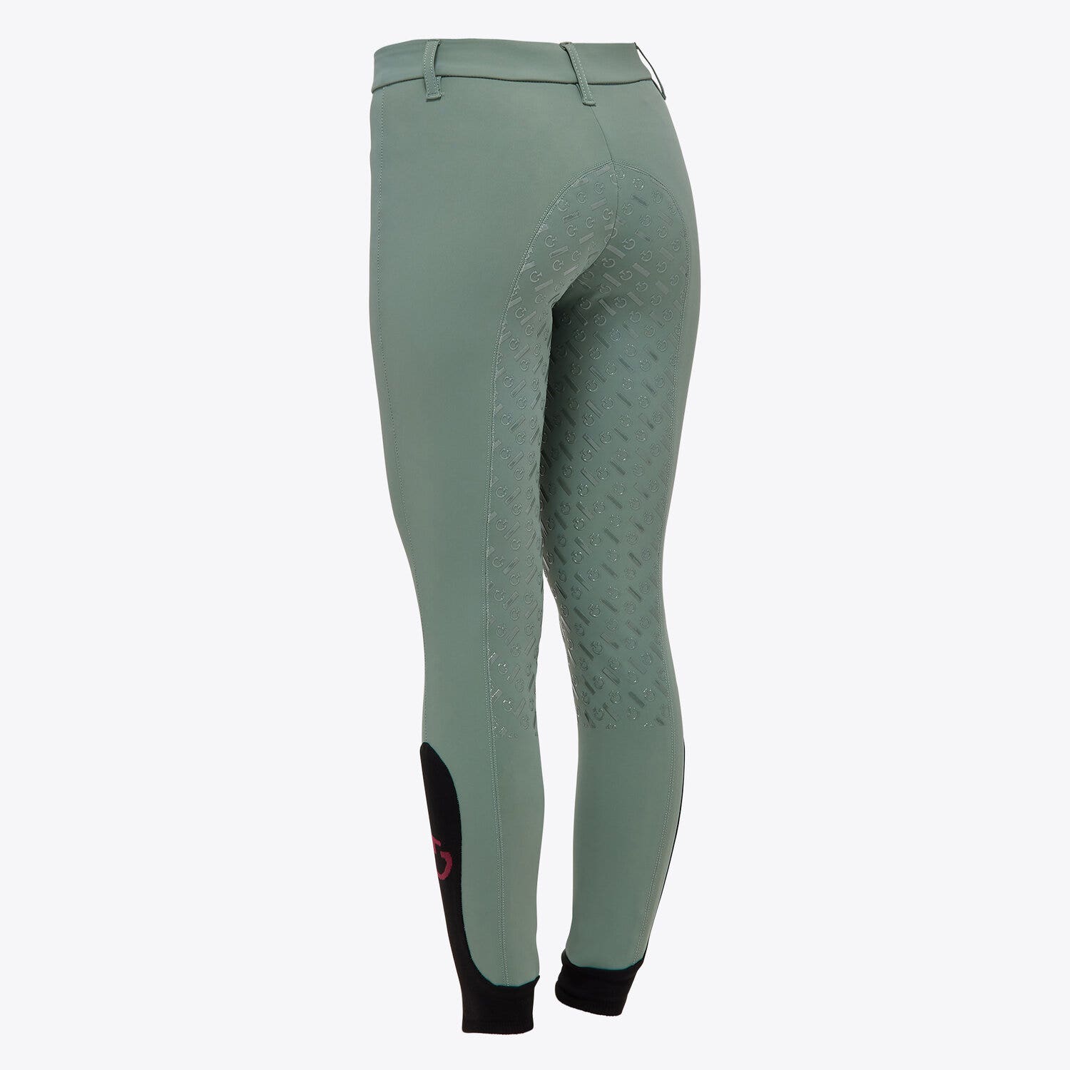 Cavalleria Toscana Kid's full grip dressage breeches EMERALD GREY-3
