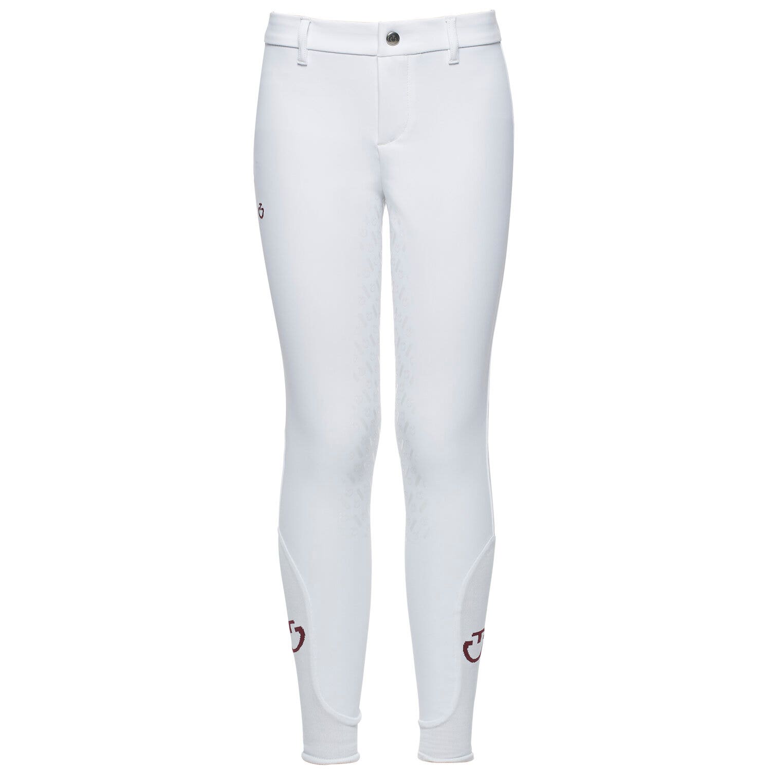 Cavalleria Toscana Unisex Young Riders full grip dressage breeches WHITE-1