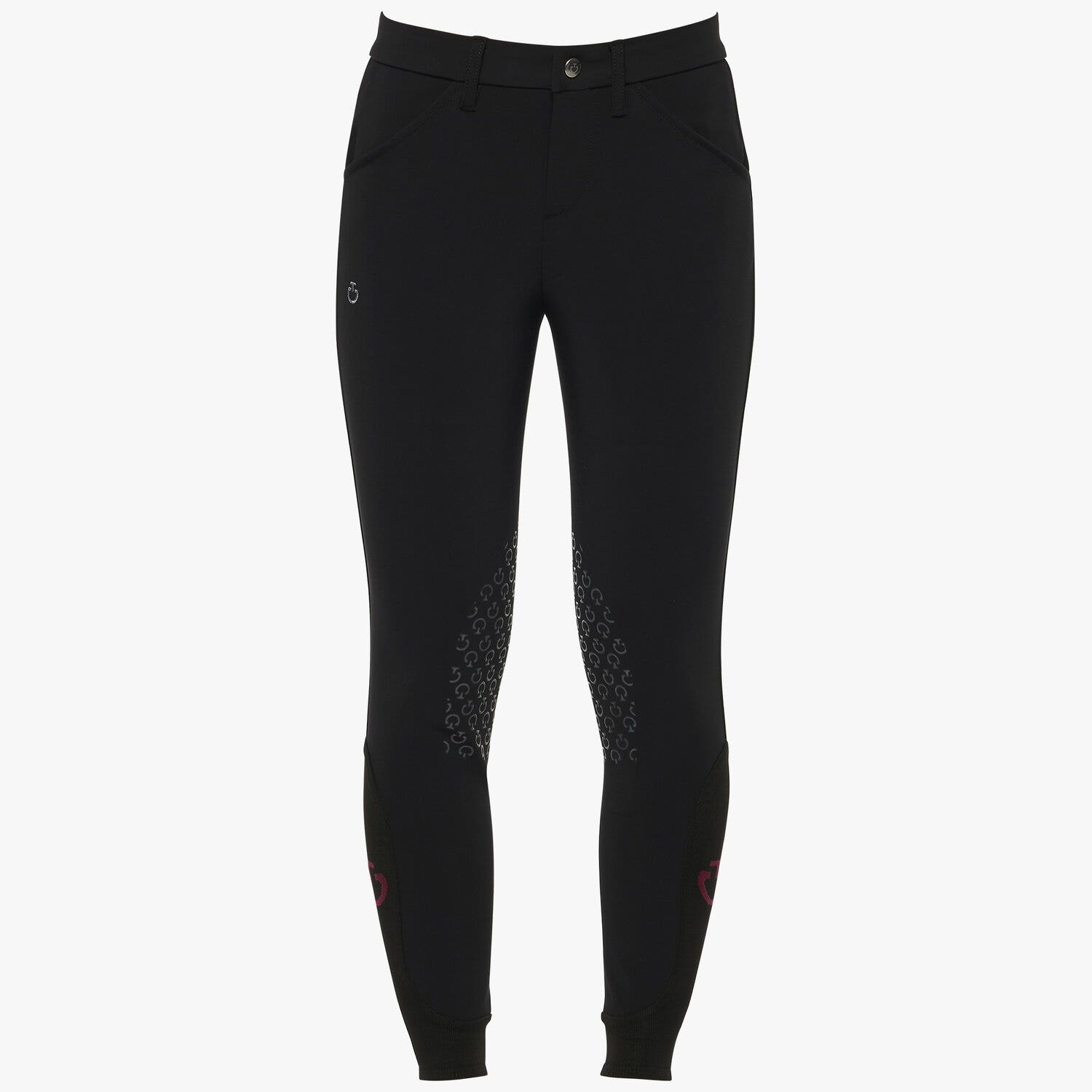 Cavalleria Toscana Kid's CT Logo Grip Breeches BLACK-2