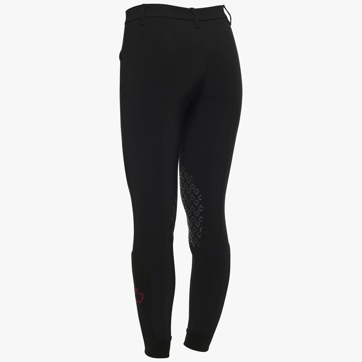 Cavalleria Toscana Kid's CT Logo Grip Breeches BLACK-3