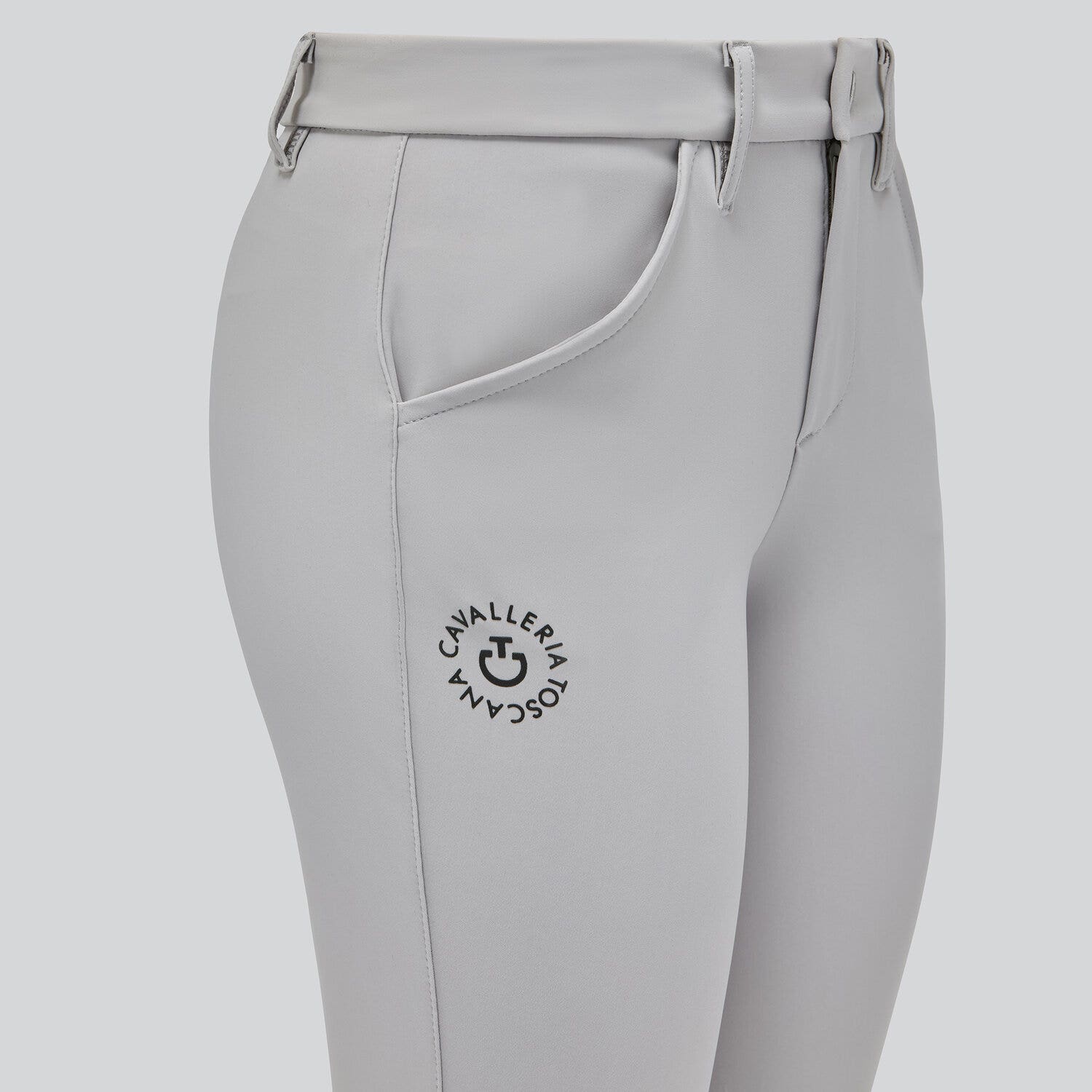 Cavalleria Toscana Unisex Young rider's knee grip jumping breeches | Cavalleria Toscana LIGHT GREY-3