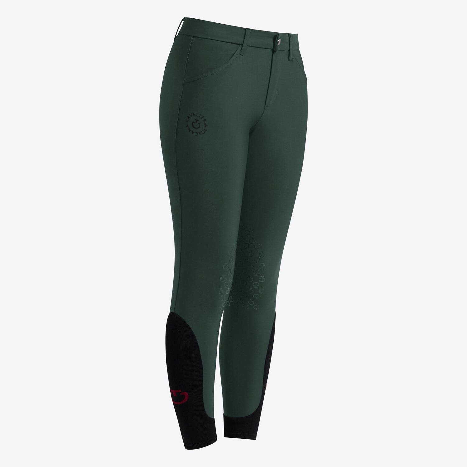 Cavalleria Toscana Cavalleria Toscana Unisex Young rider's knee grip jumping breeches JUNGLE GREEN-1