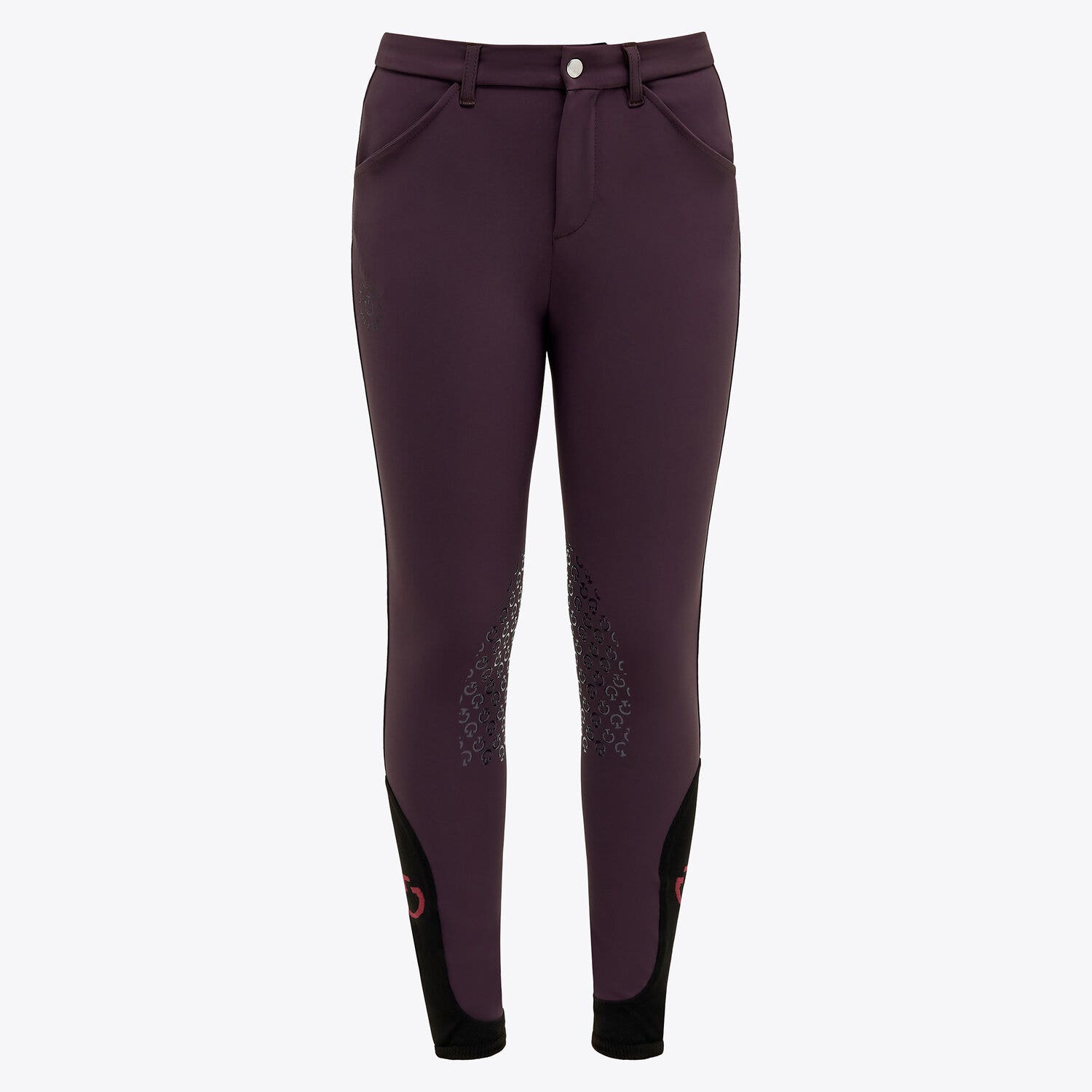 Cavalleria Toscana Unisex four-way stretch trousers DARK PURPLE-1