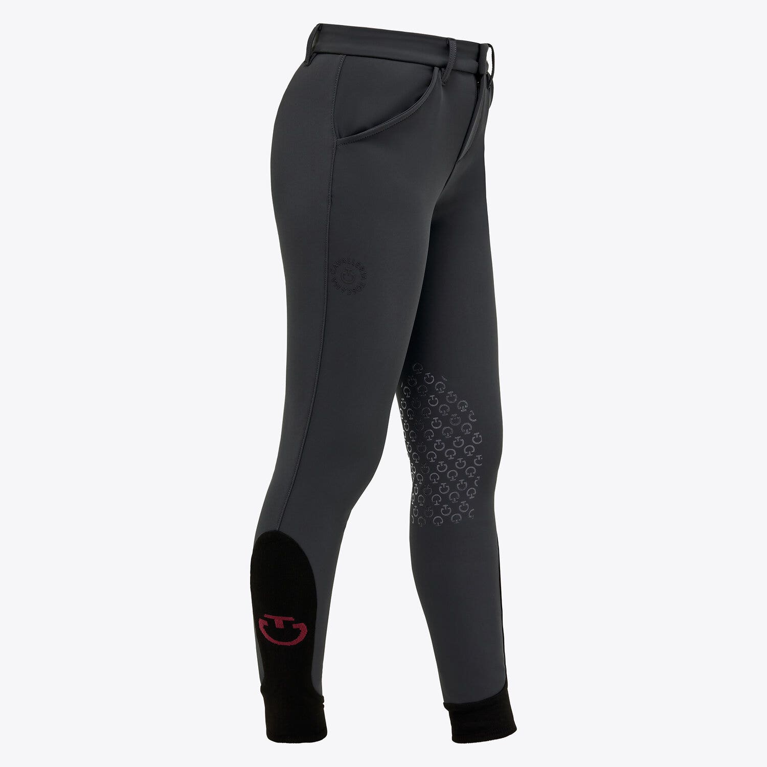 Cavalleria Toscana Unisex Young rider's knee grip jumping breeches | Cavalleria Toscana CHARCOAL GREY-2