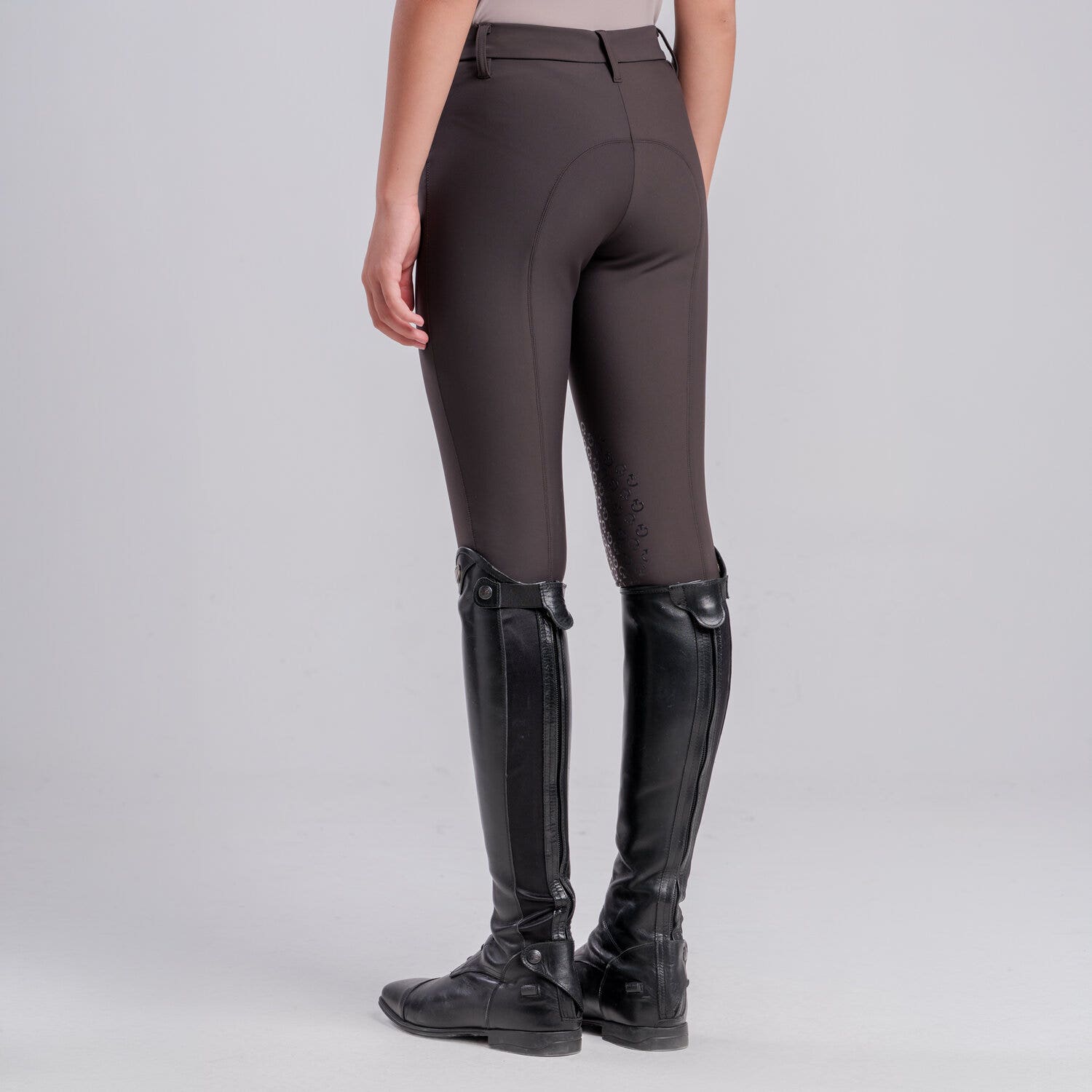 Cavalleria Toscana Unisex children’s knee grip breeches ESPRESSO-2