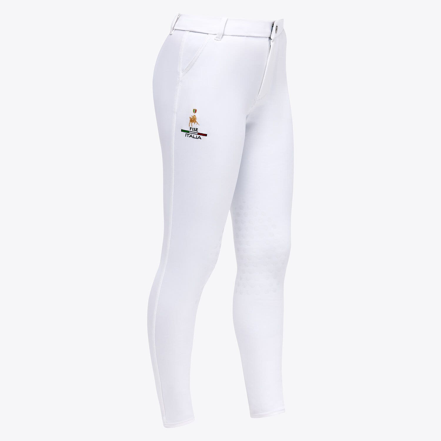 Cavalleria Toscana FISE Jumping Unisex Breeches WHITE-2