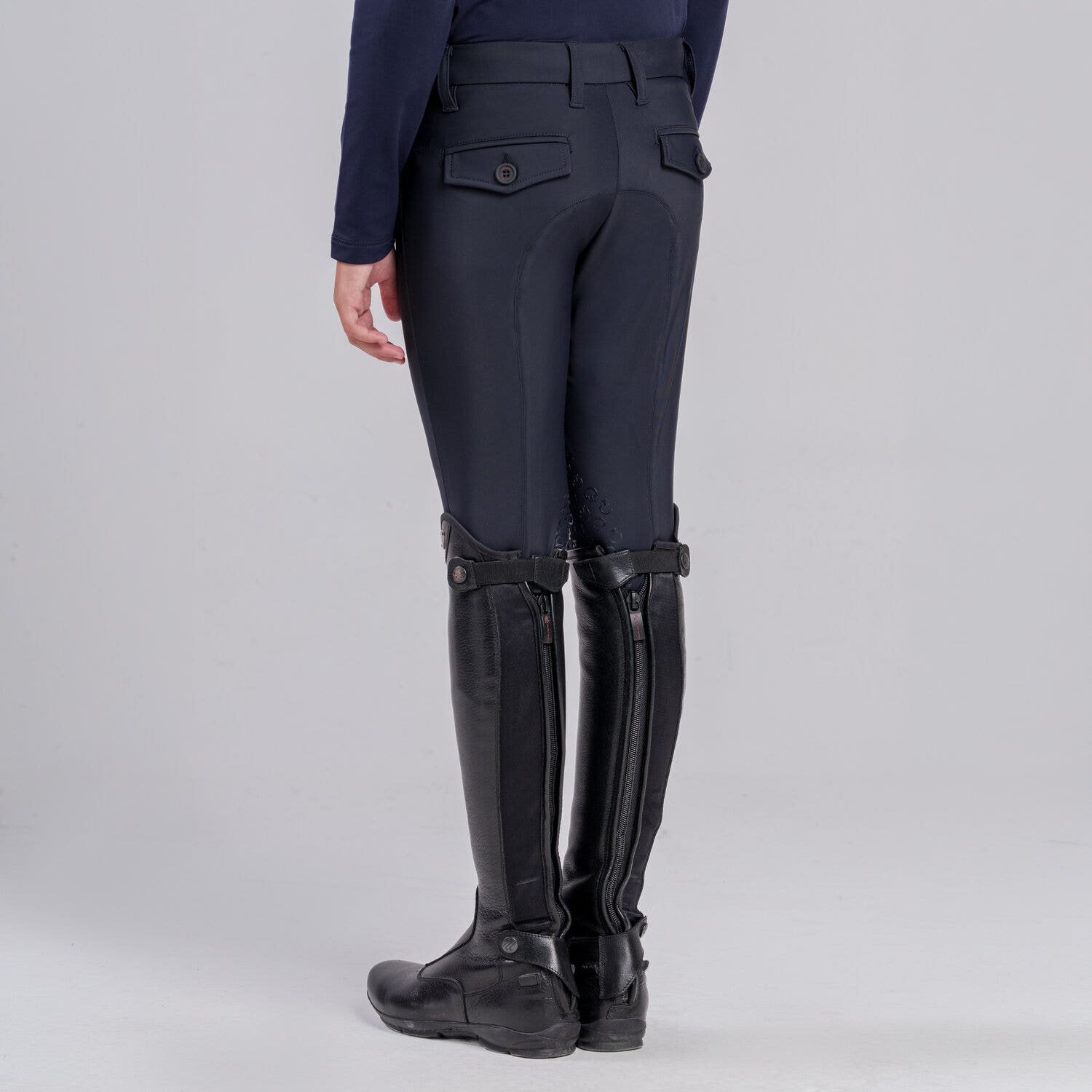 Cavalleria Toscana Children’s knee grip breeches NAVY-2